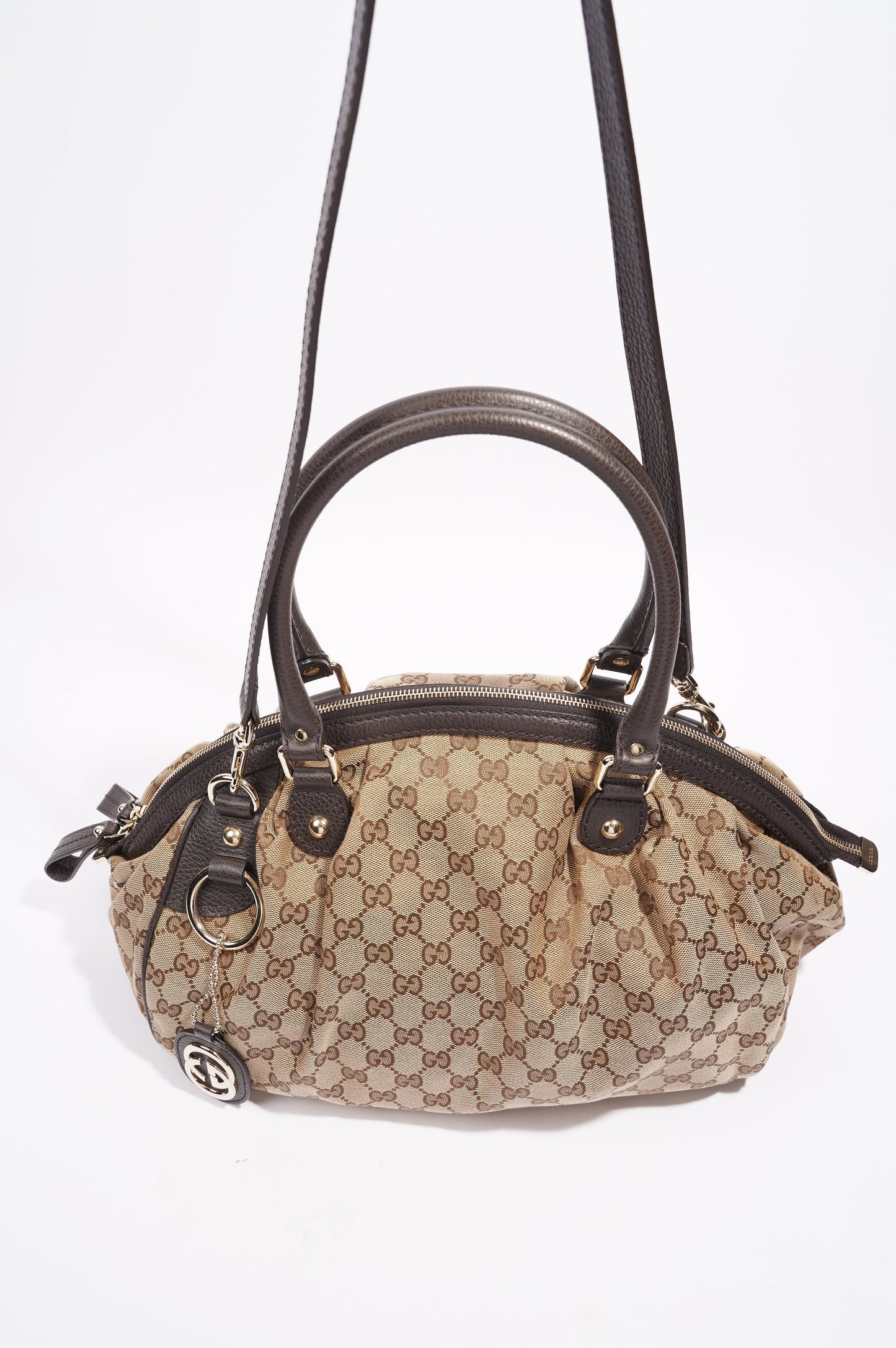 Gucci Womens Sukey Bag Supreme Canvas