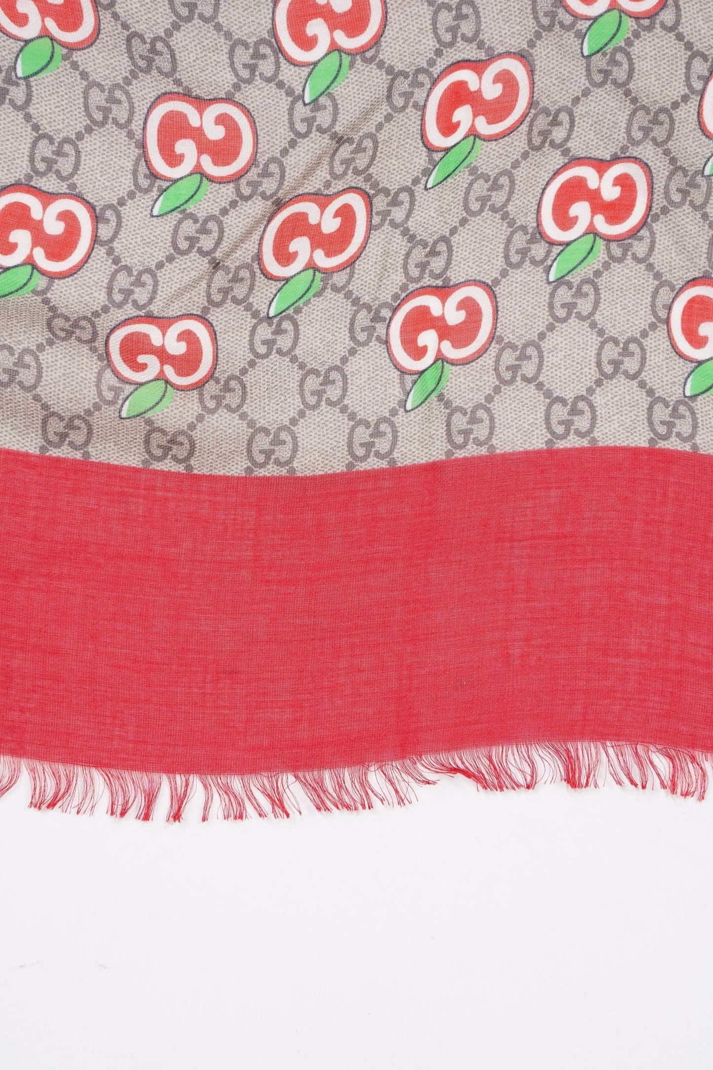 Gucci Womens GG Apple Shawl Brown / Red