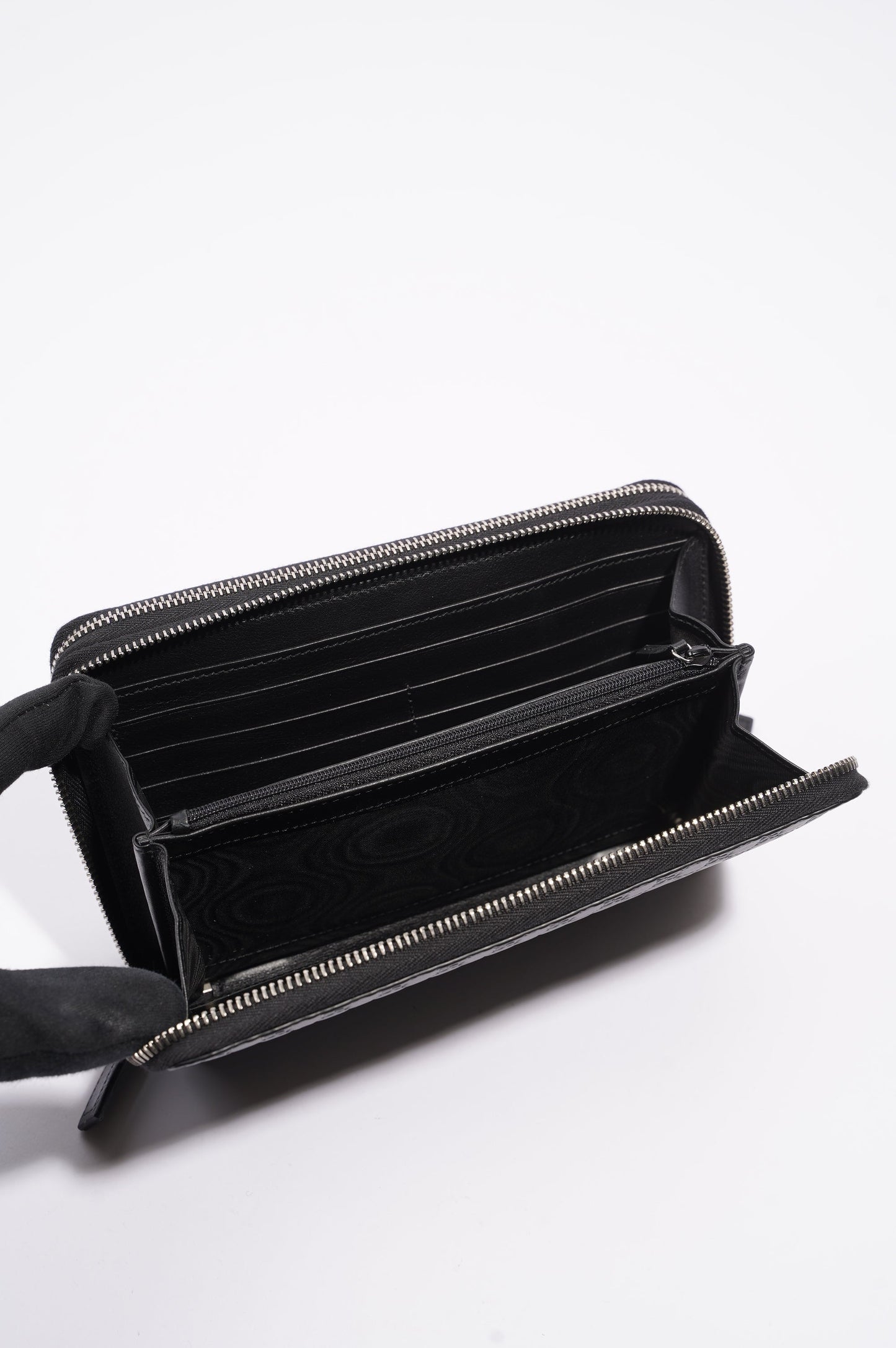 Gucci Mens Microssima Zipper Wallet Black