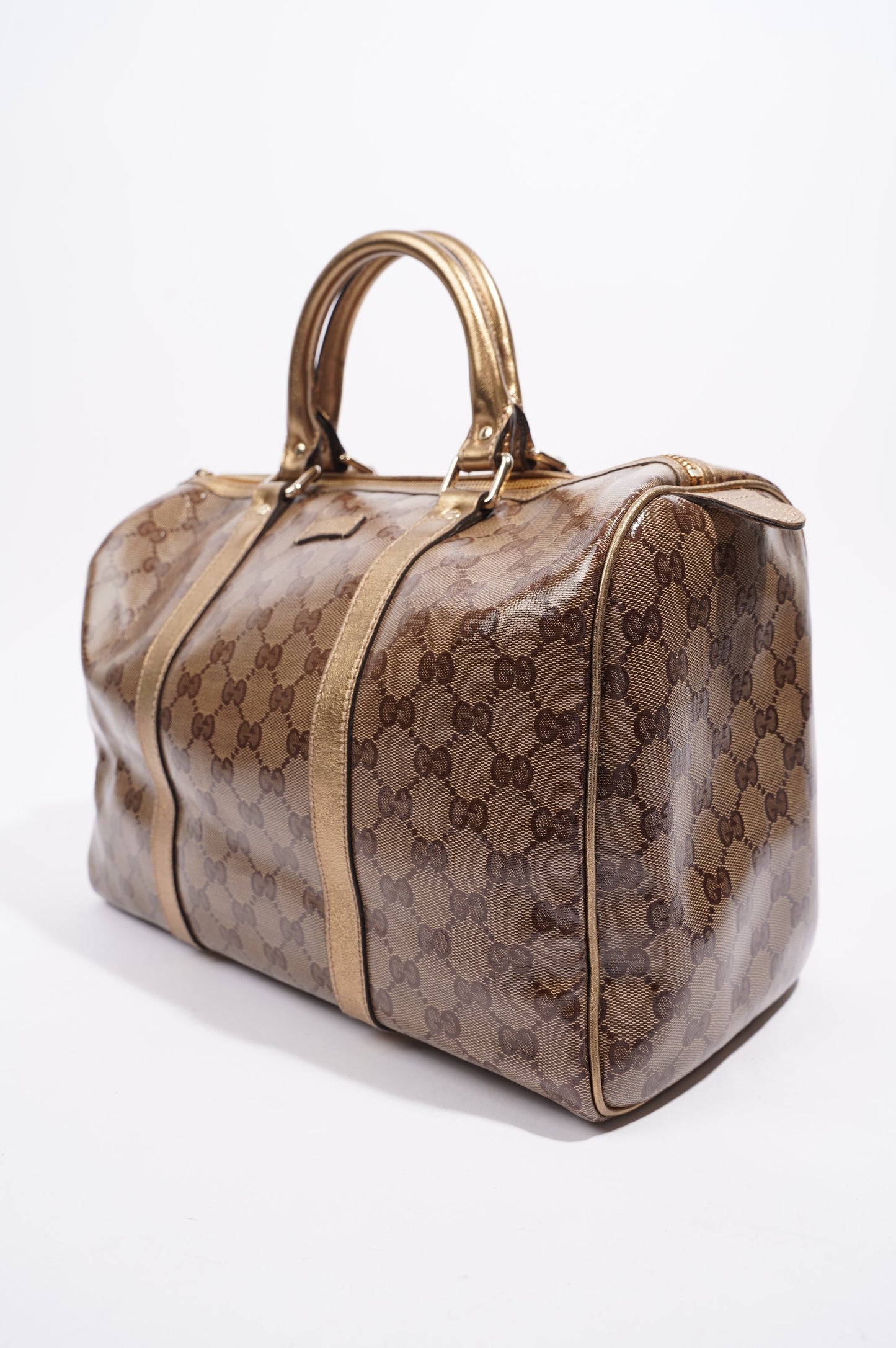 Gucci Womens Boston Bag Medium Coated Monogram
