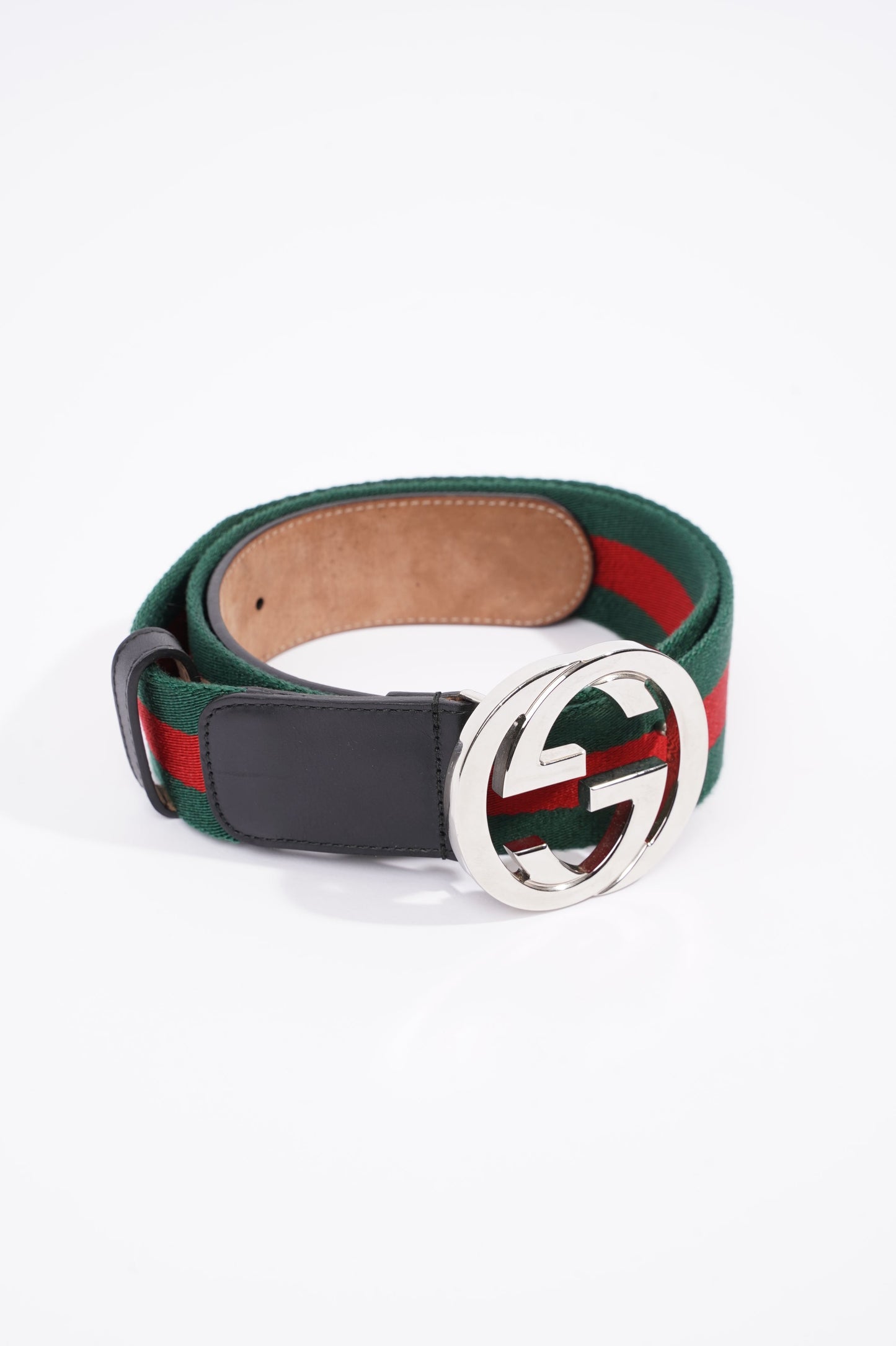Gucci Mens Interlocking Belt Green / Red 95cm - 38"