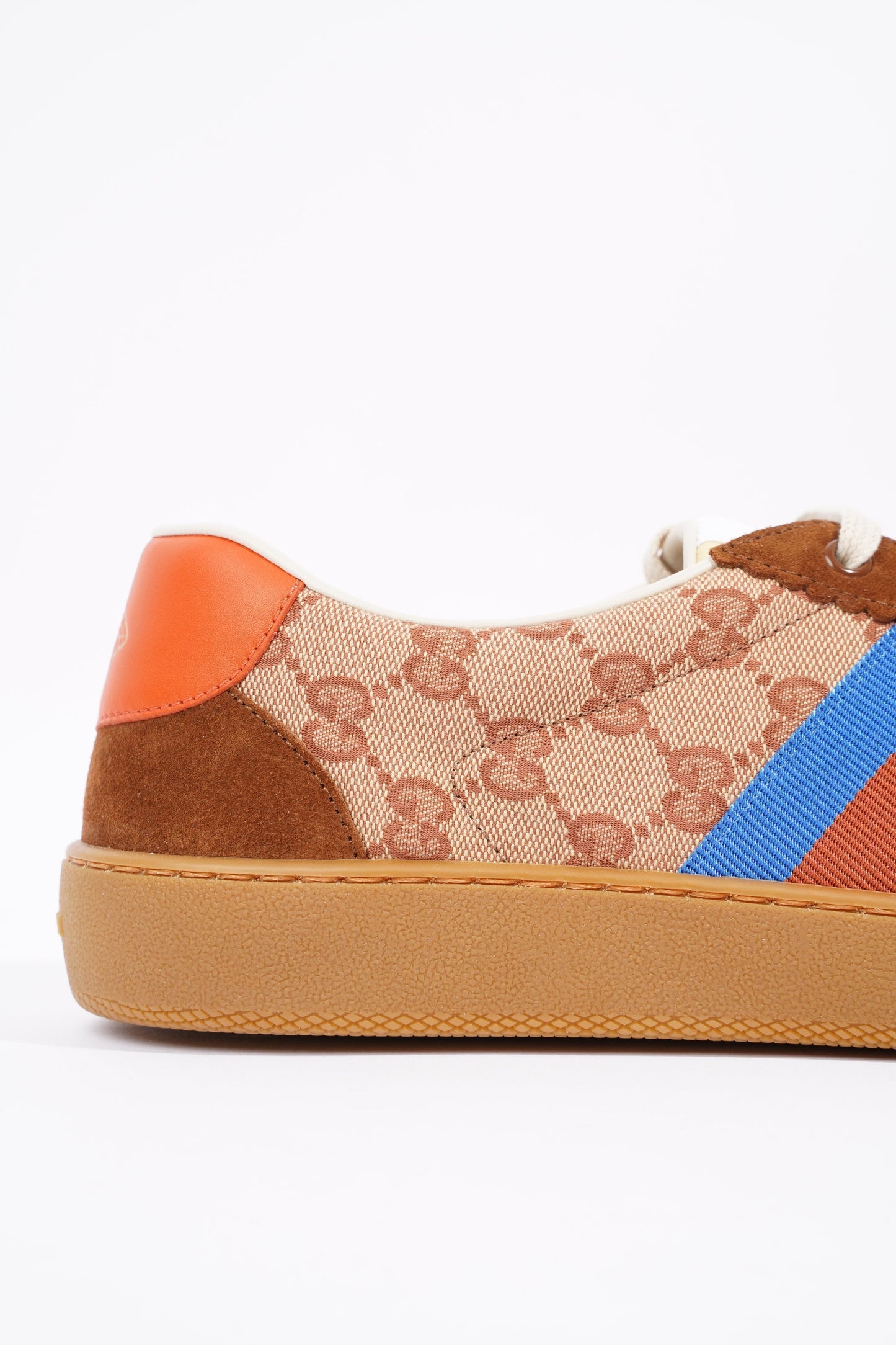 Gucci Mens Low Top Brick Red / Beige EU 44 / UK 10