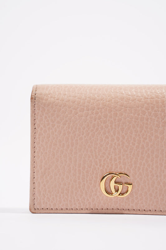 Gucci Womens Card Case GG Marmont Nude