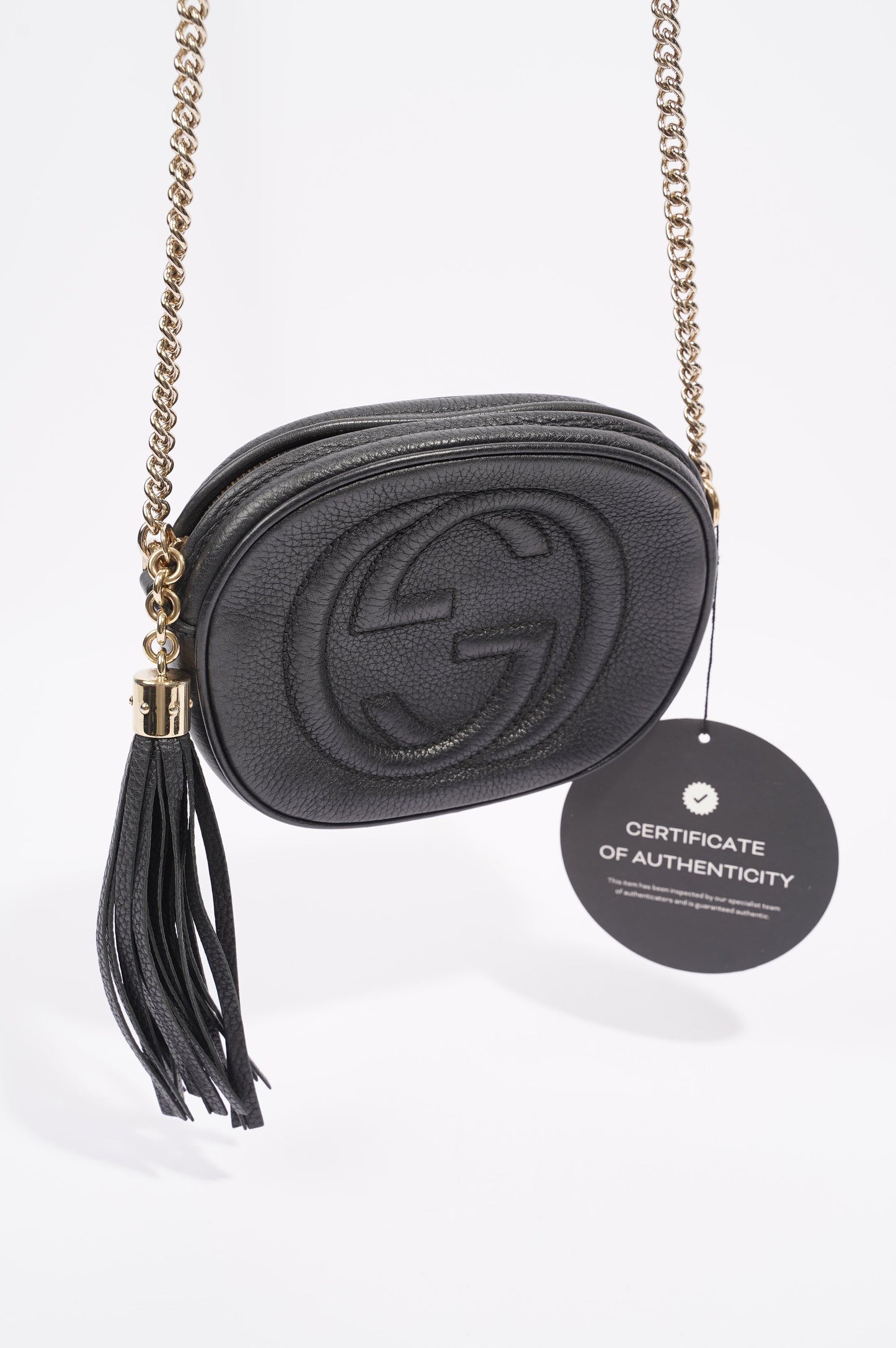 Gucci Womens Soho Chain Bag Black Mini