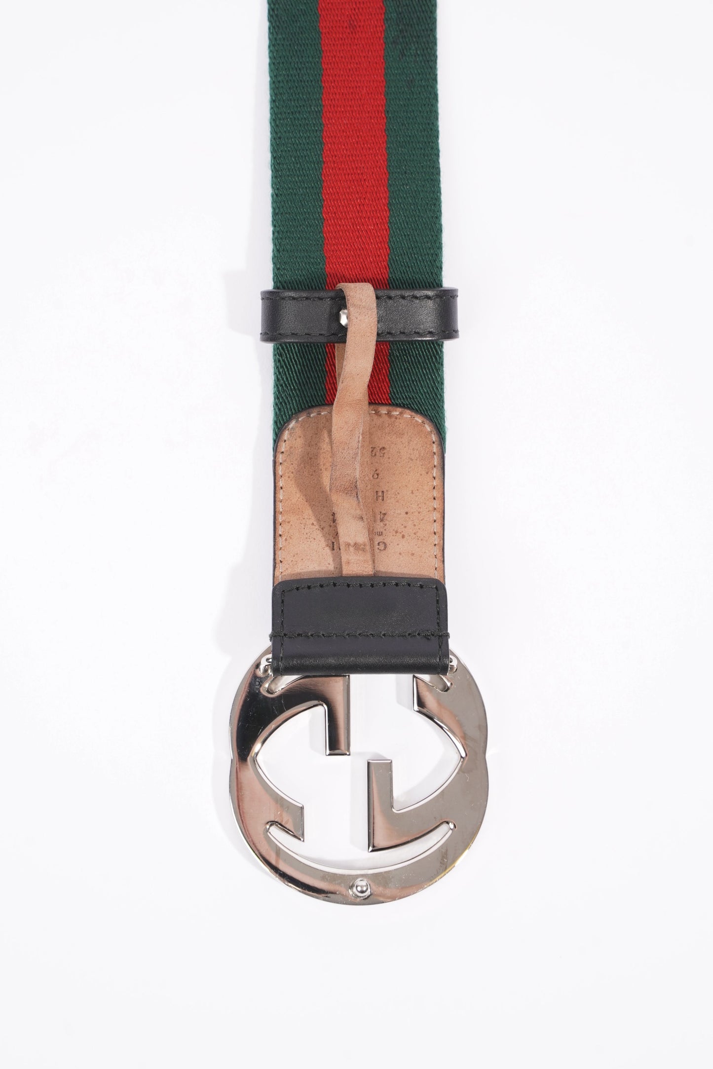 Gucci Mens Interlocking Belt Green / Red 95cm - 38"