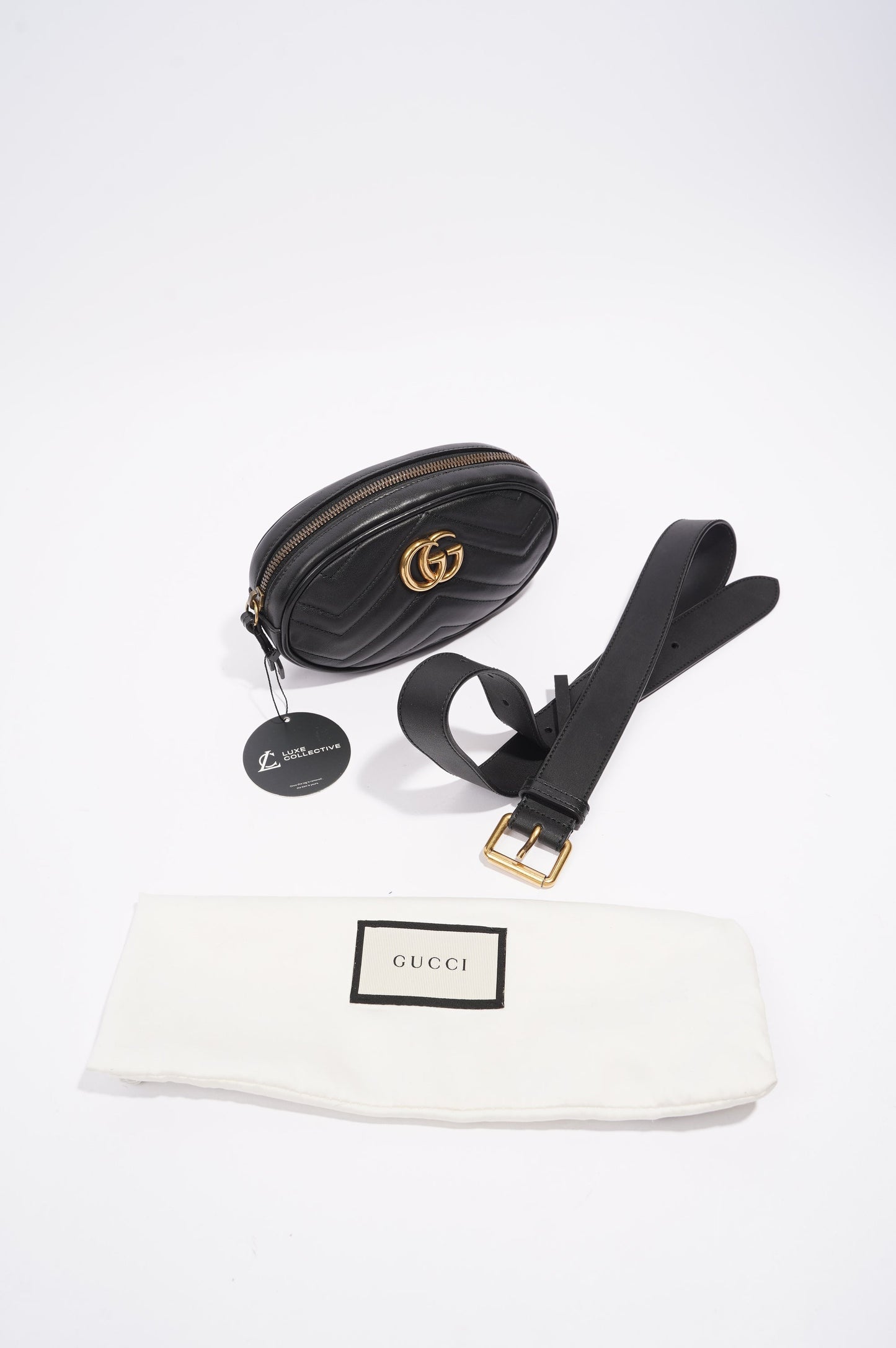 Gucci Marmont Belt Bag Black Leather