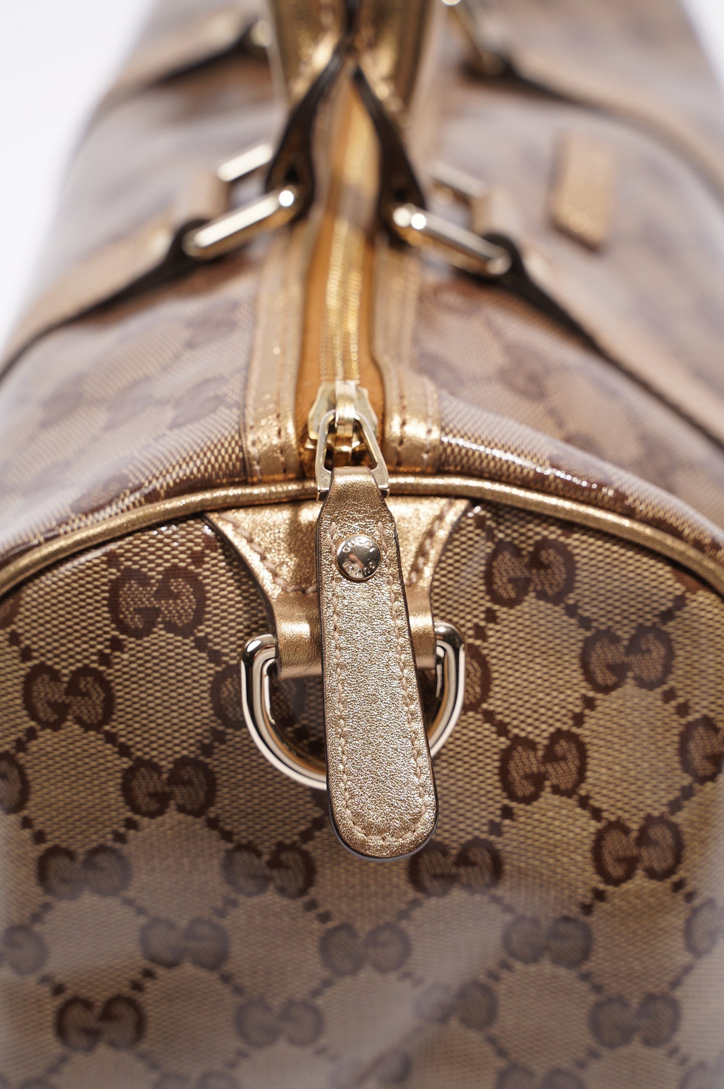 Gucci Womens Boston Bag Medium Coated Monogram