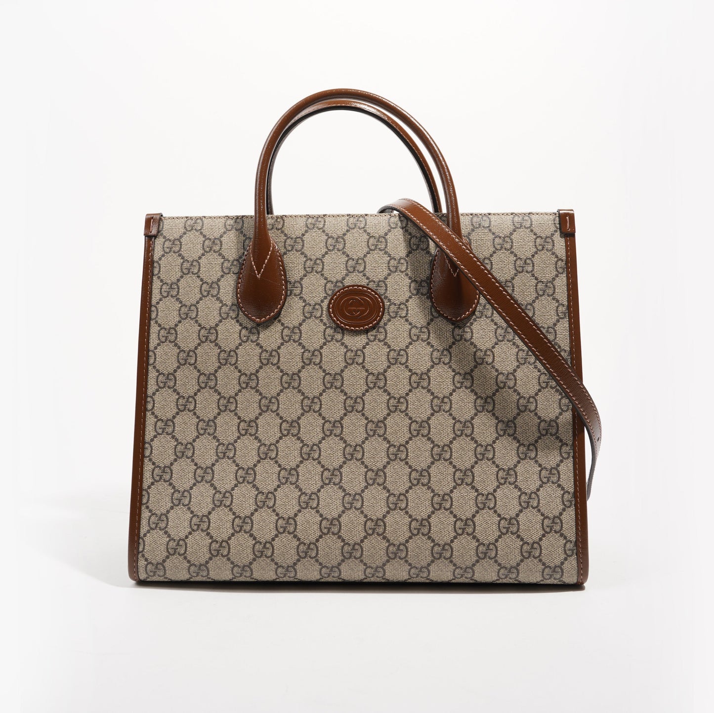 Gucci Womens Top Handle GG Tote Supreme Small