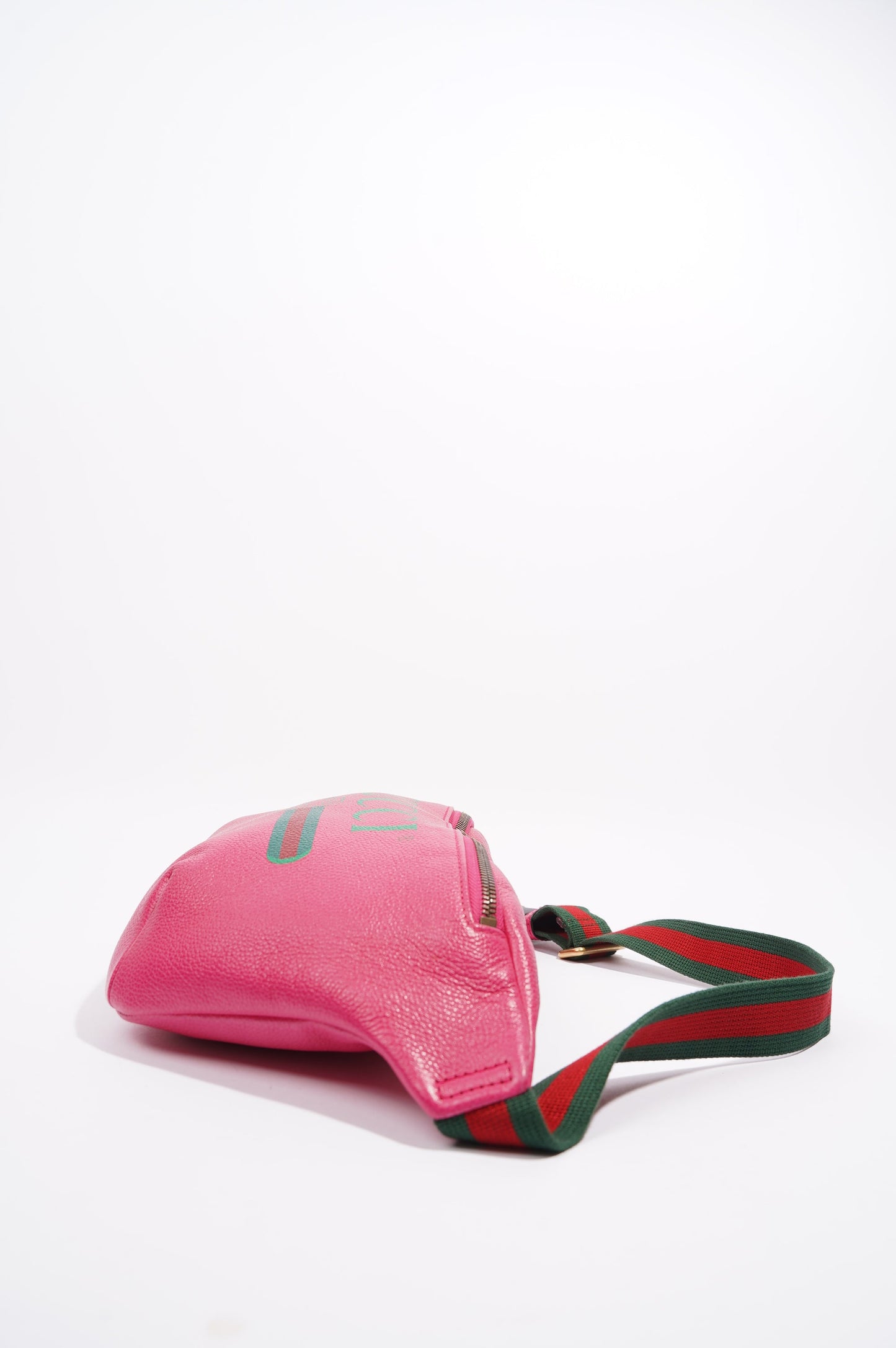 Gucci Womens Logo Belt Bag Pink Leather