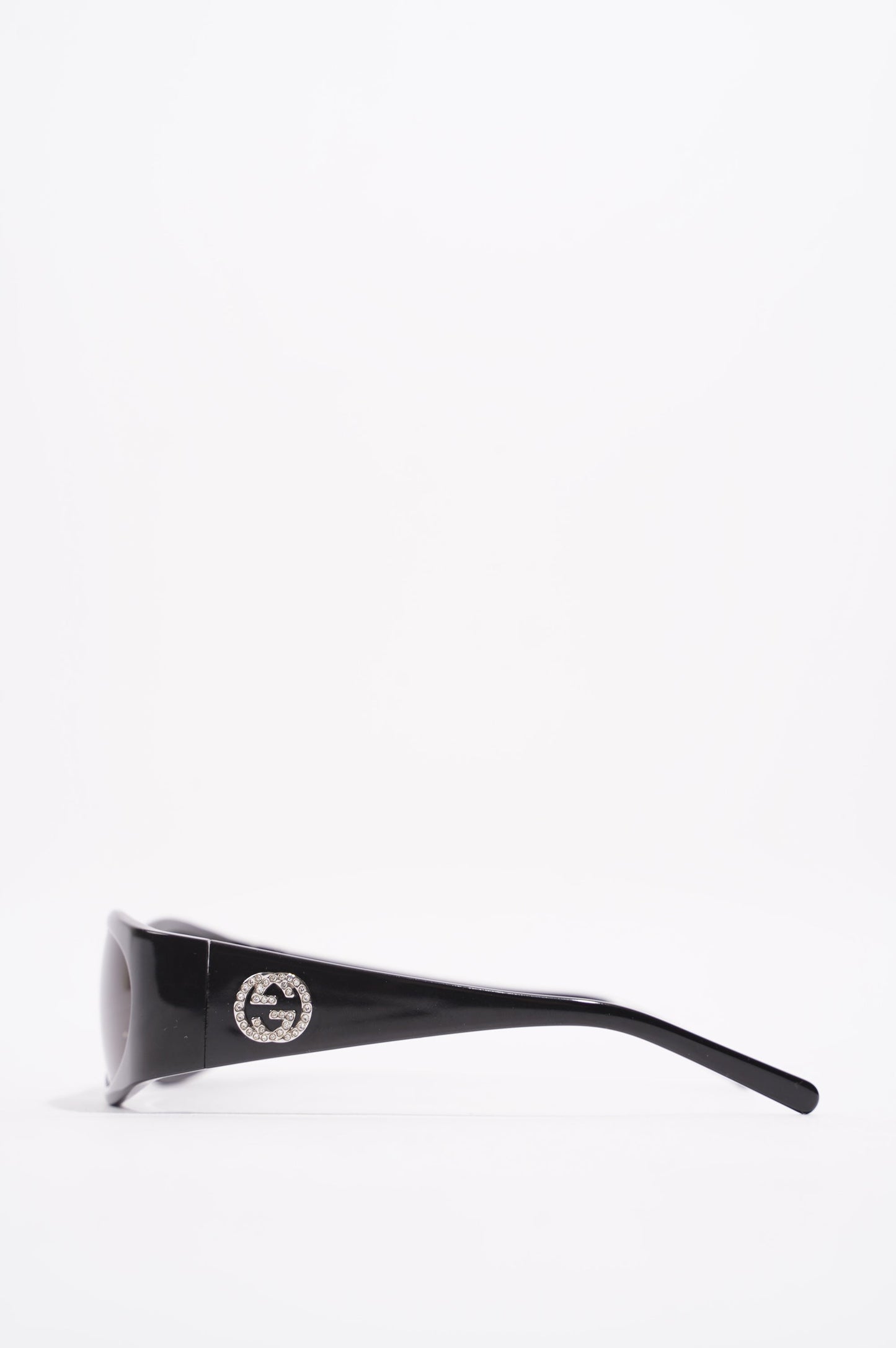 Gucci Womens Interlocking 90's Sunglasses Black Acetate 120