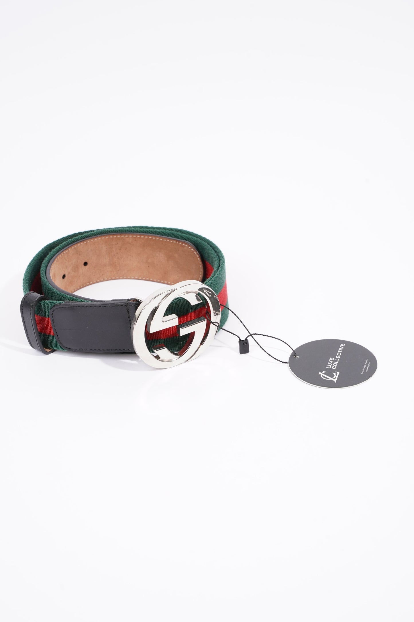 Gucci Mens Interlocking Belt Green / Red 95cm - 38"