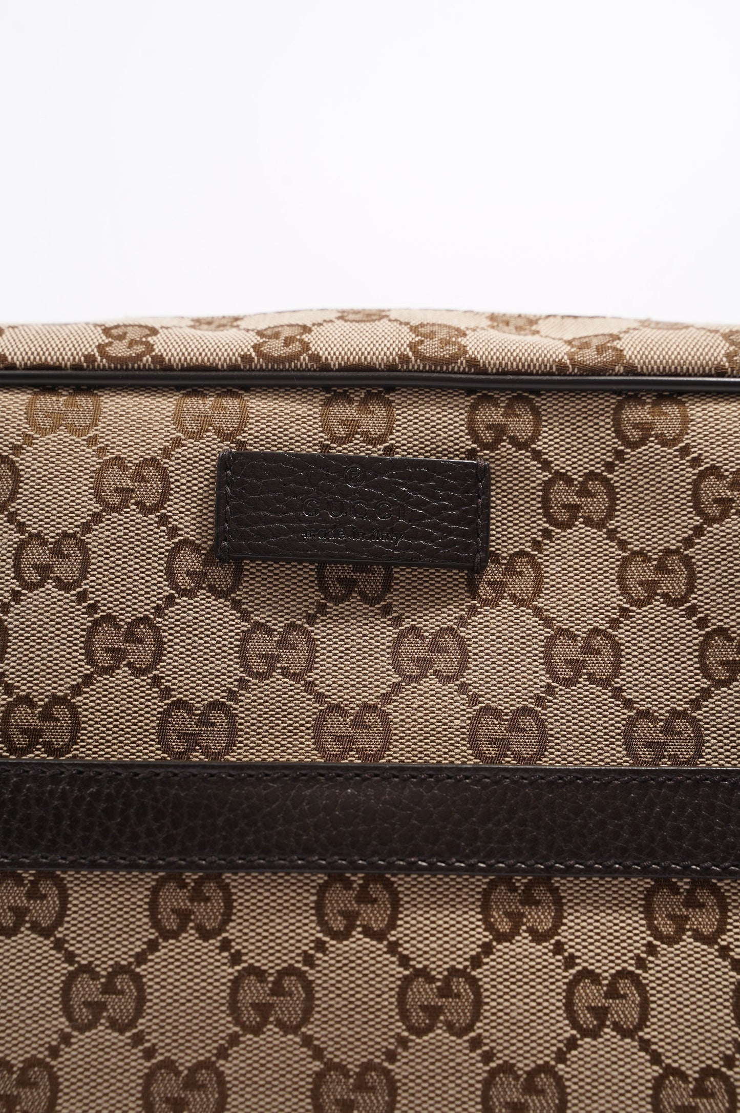 Gucci Mens Messenger Crossbody Bag Brown Canvas