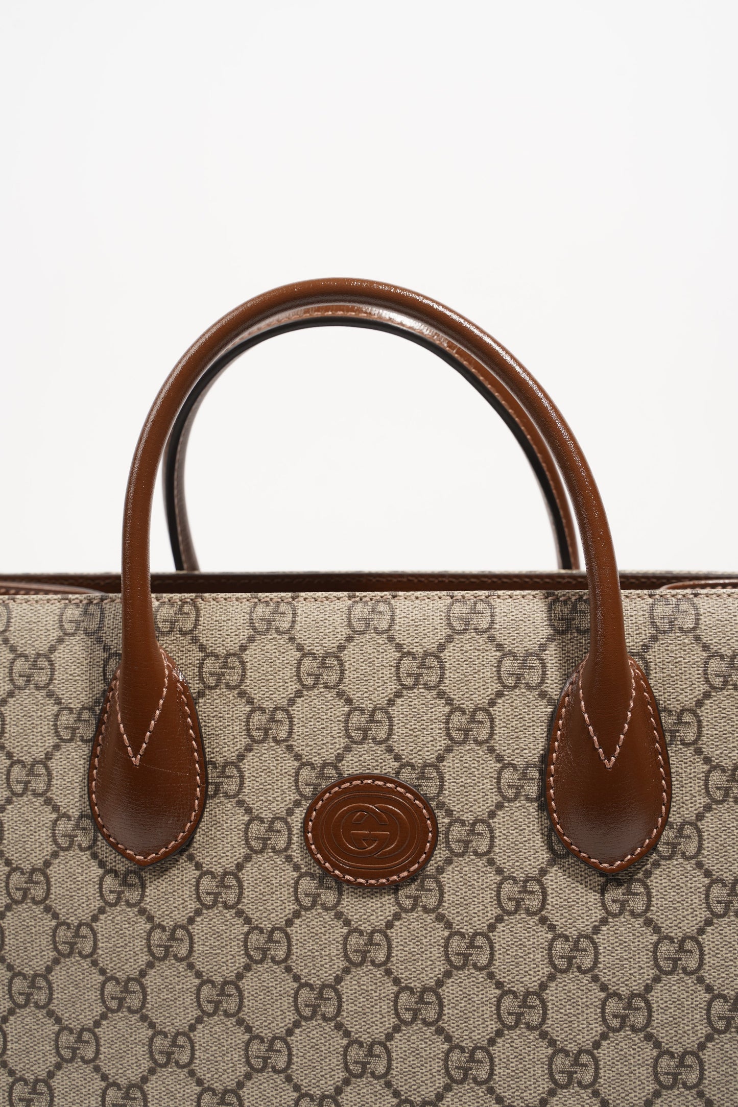 Gucci Womens Top Handle GG Tote Supreme Small