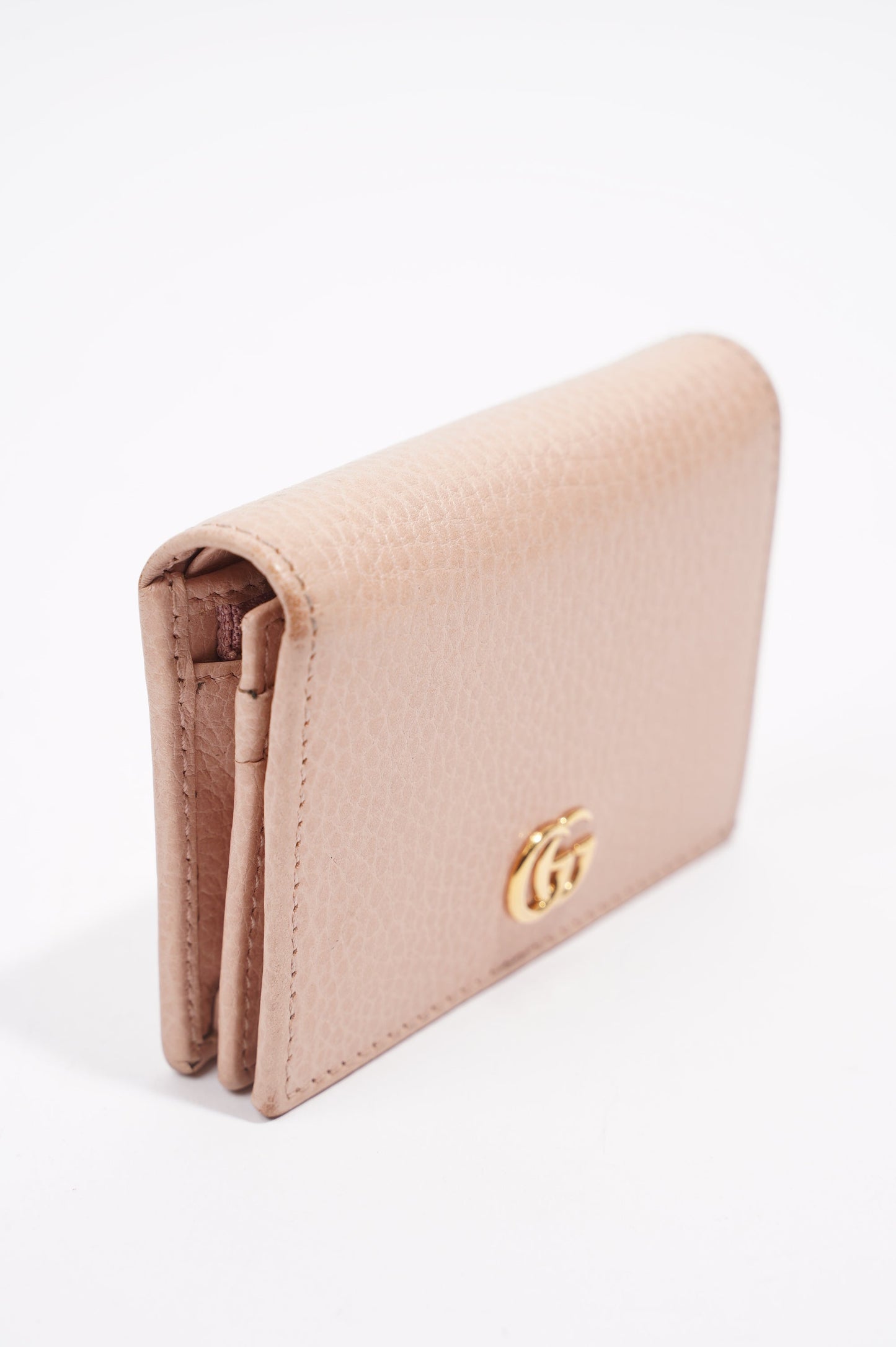 Gucci Womens Card Case GG Marmont Nude