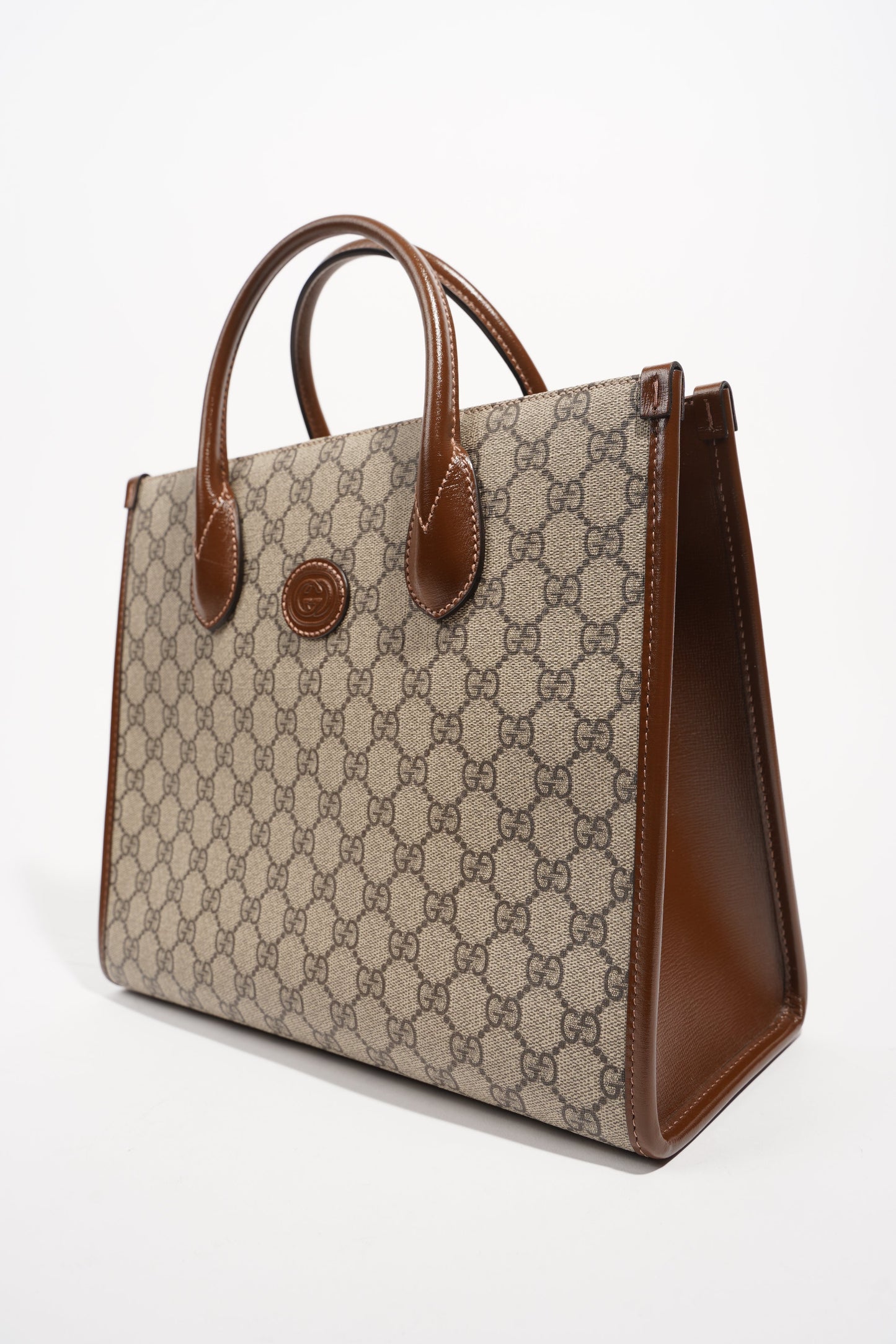 Gucci Womens Top Handle GG Tote Supreme Small