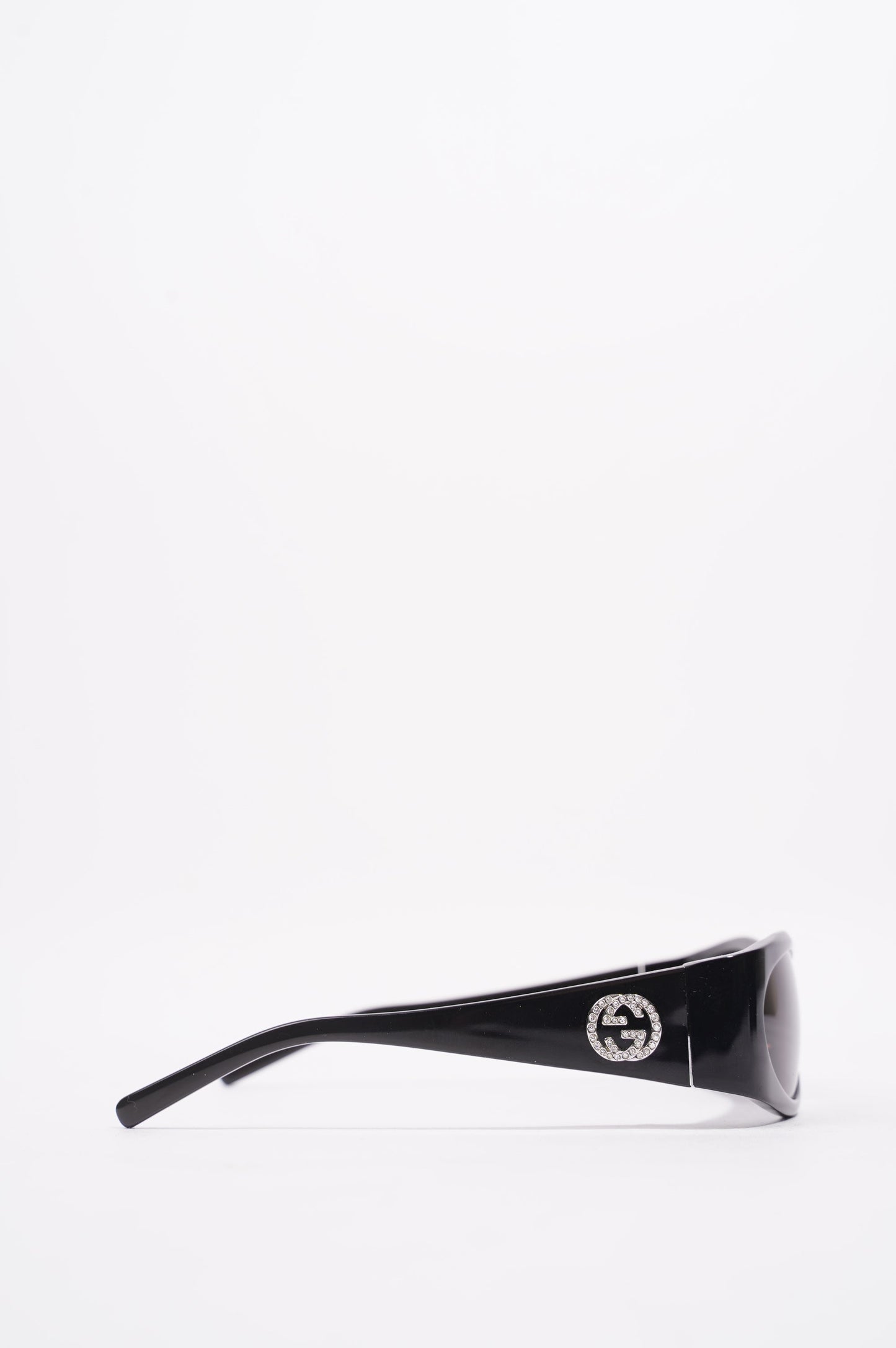 Gucci Womens Interlocking 90's Sunglasses Black Acetate 120