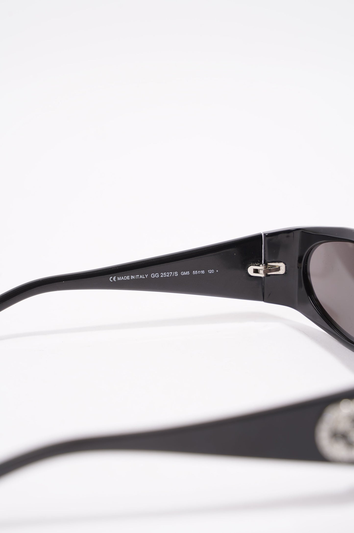 Gucci Womens Interlocking 90's Sunglasses Black Acetate 120