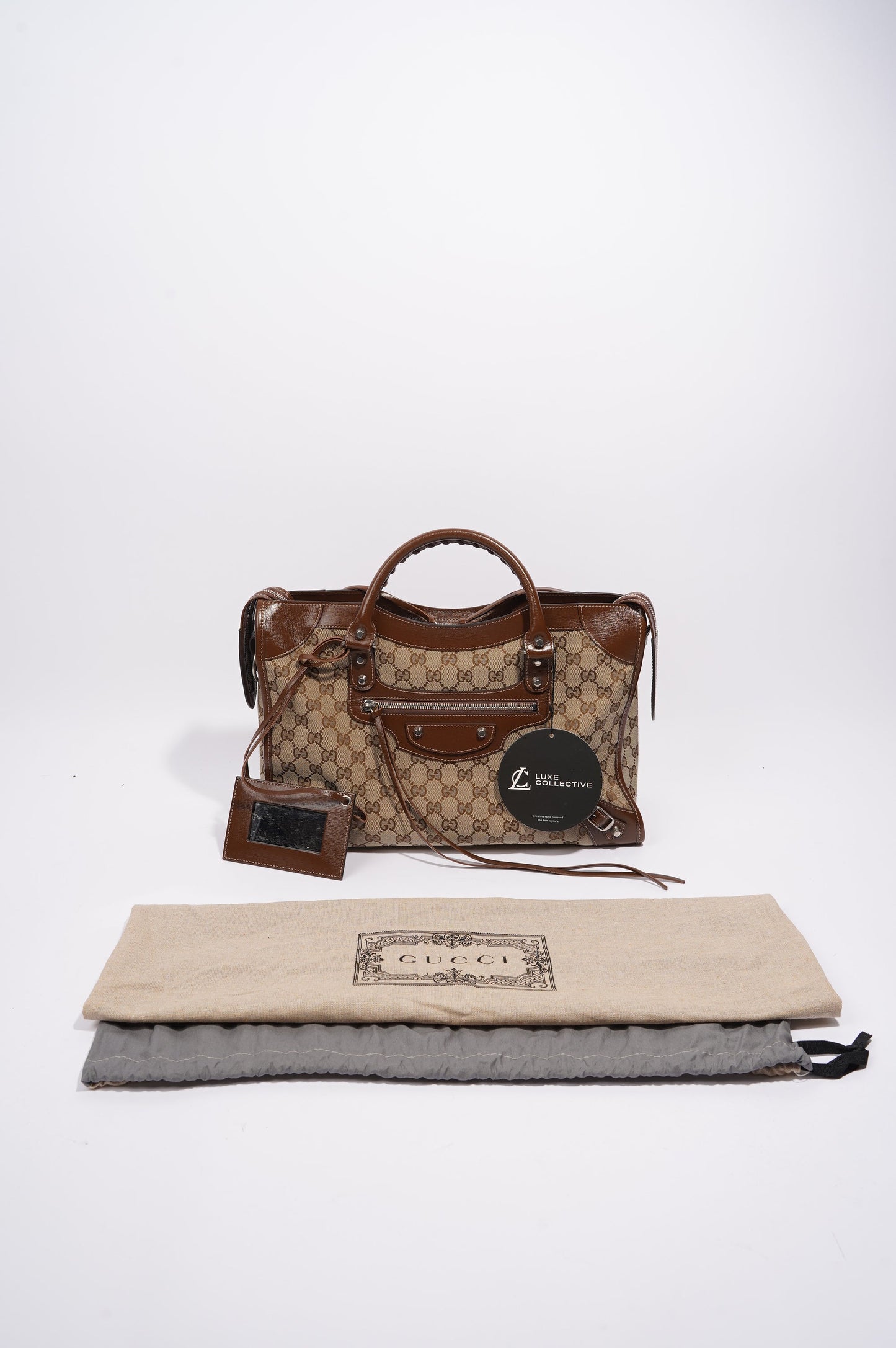 Gucci X Balenciaga Hacker Project GG Neo Classic Bag Brown Medium