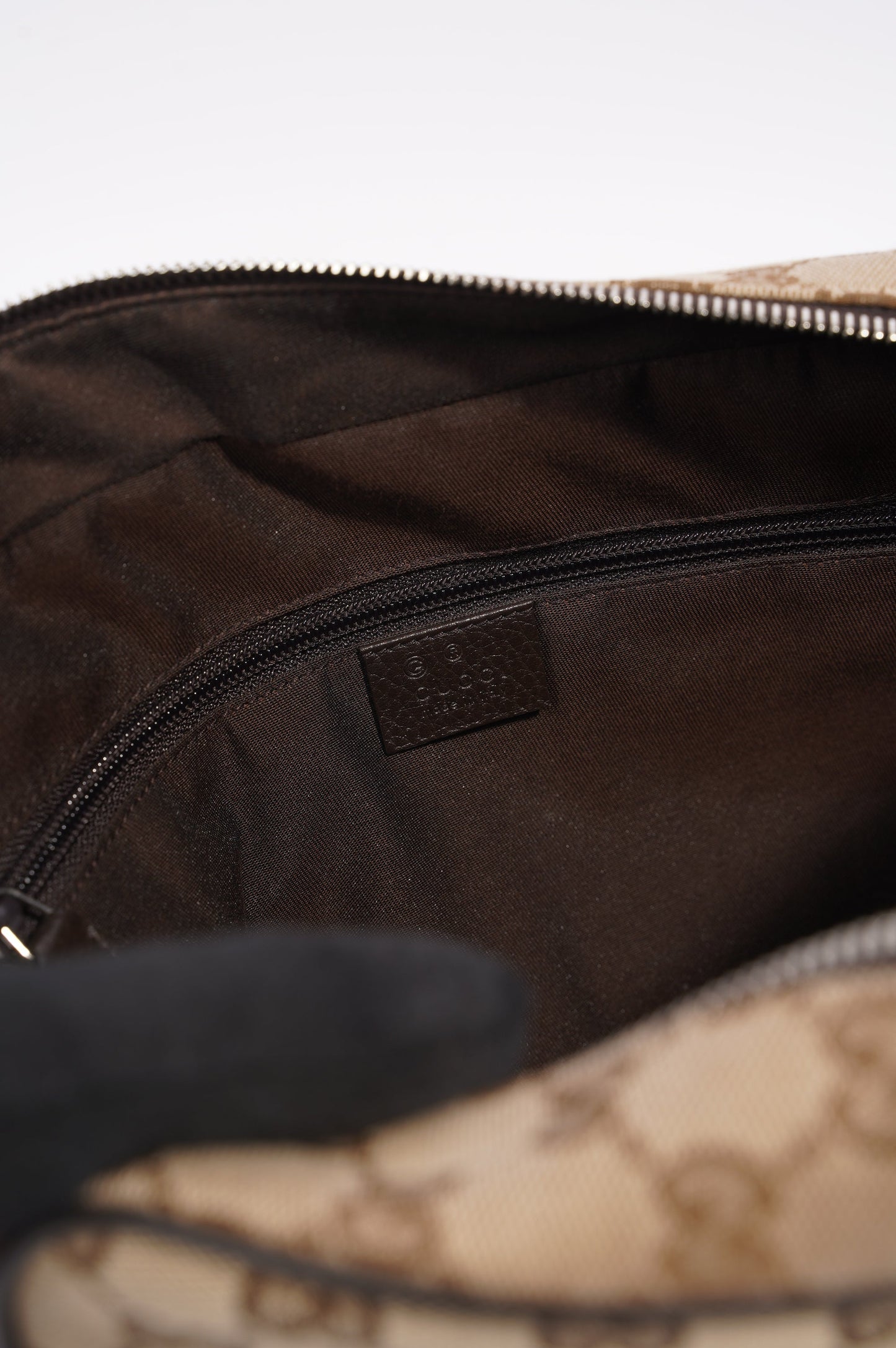 Gucci Mens Messenger Crossbody Bag Brown Canvas