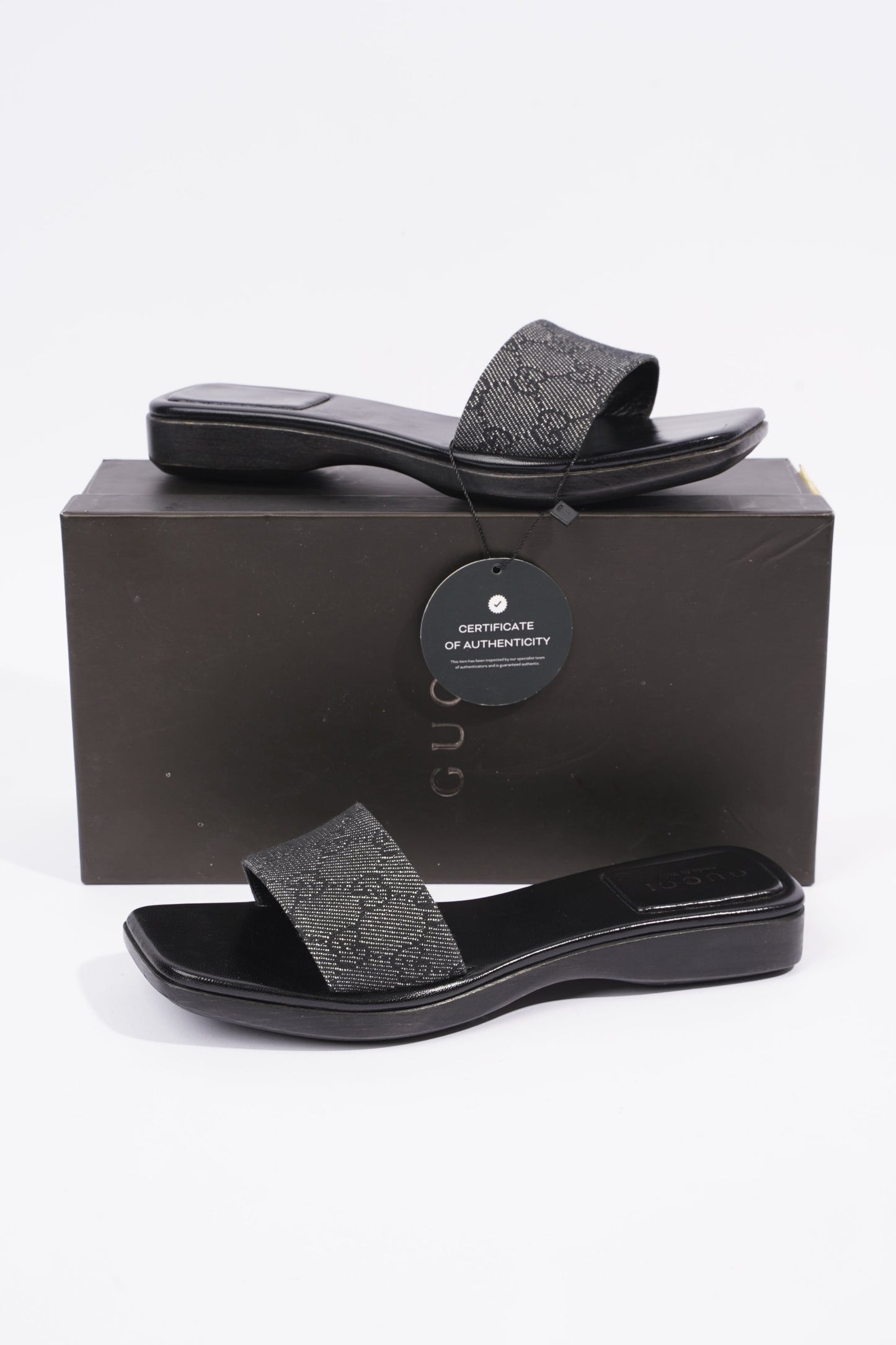 Gucci Womens GG Monogram Clog Black EU 37.5 / UK 4.5