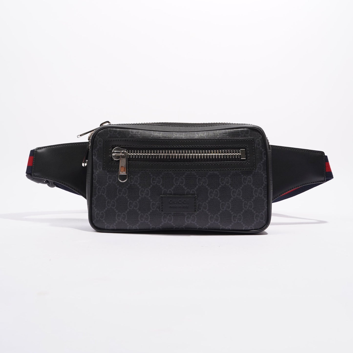 Gucci Mens GG Belt Bag Grey Canvas
