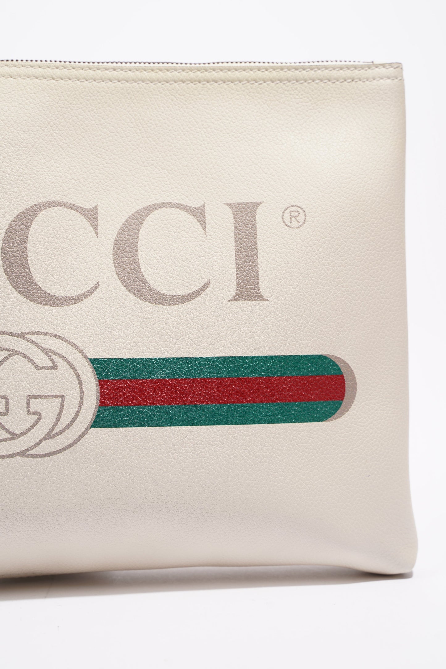 Gucci Womens Portfolio Clutch Bag Cream