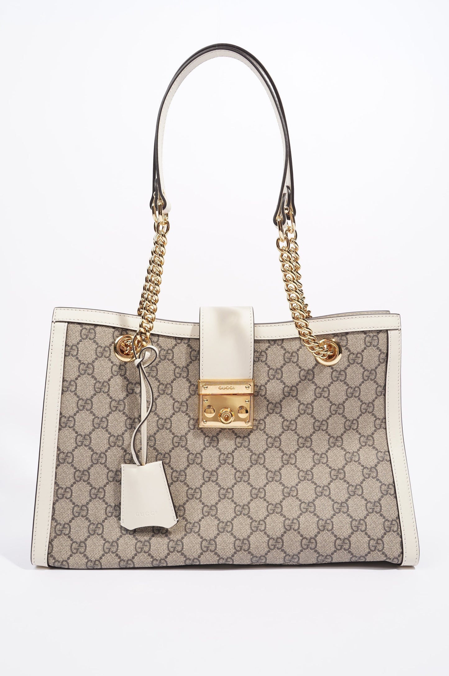 Gucci Womens Padlock Bag Supreme / White Medium