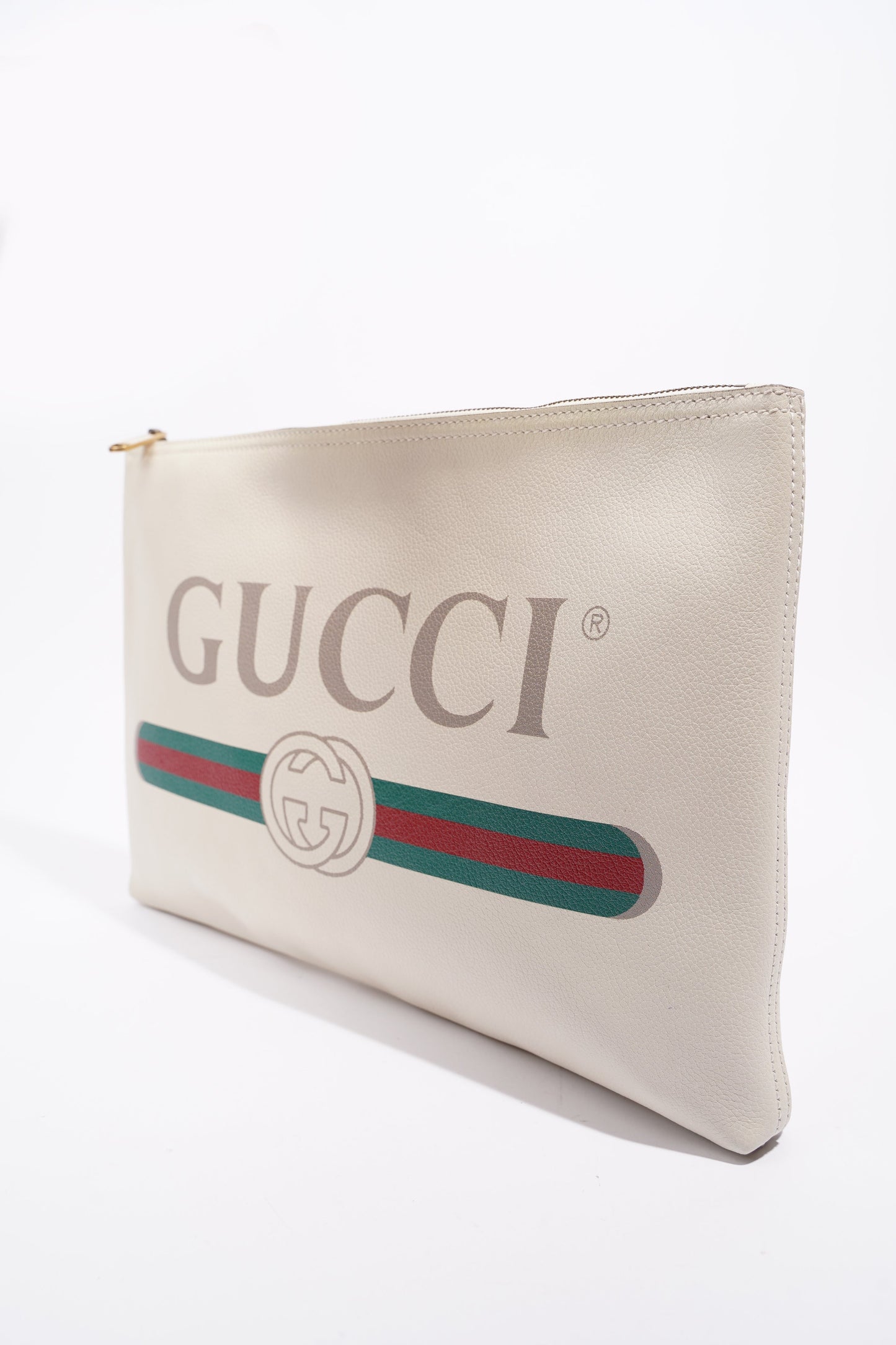 Gucci Womens Portfolio Clutch Bag Cream