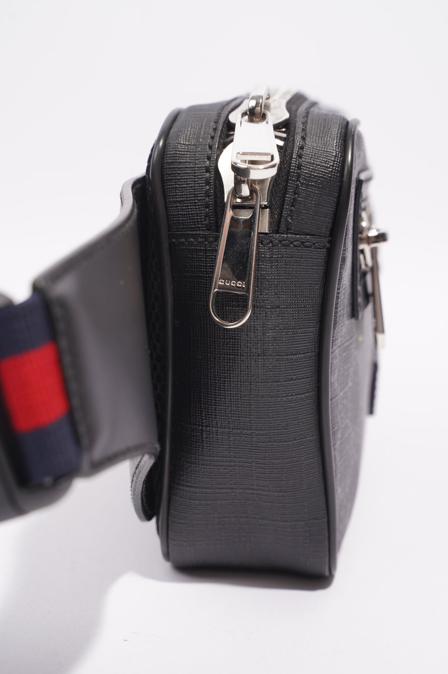 Gucci Mens GG Belt Bag Grey Canvas