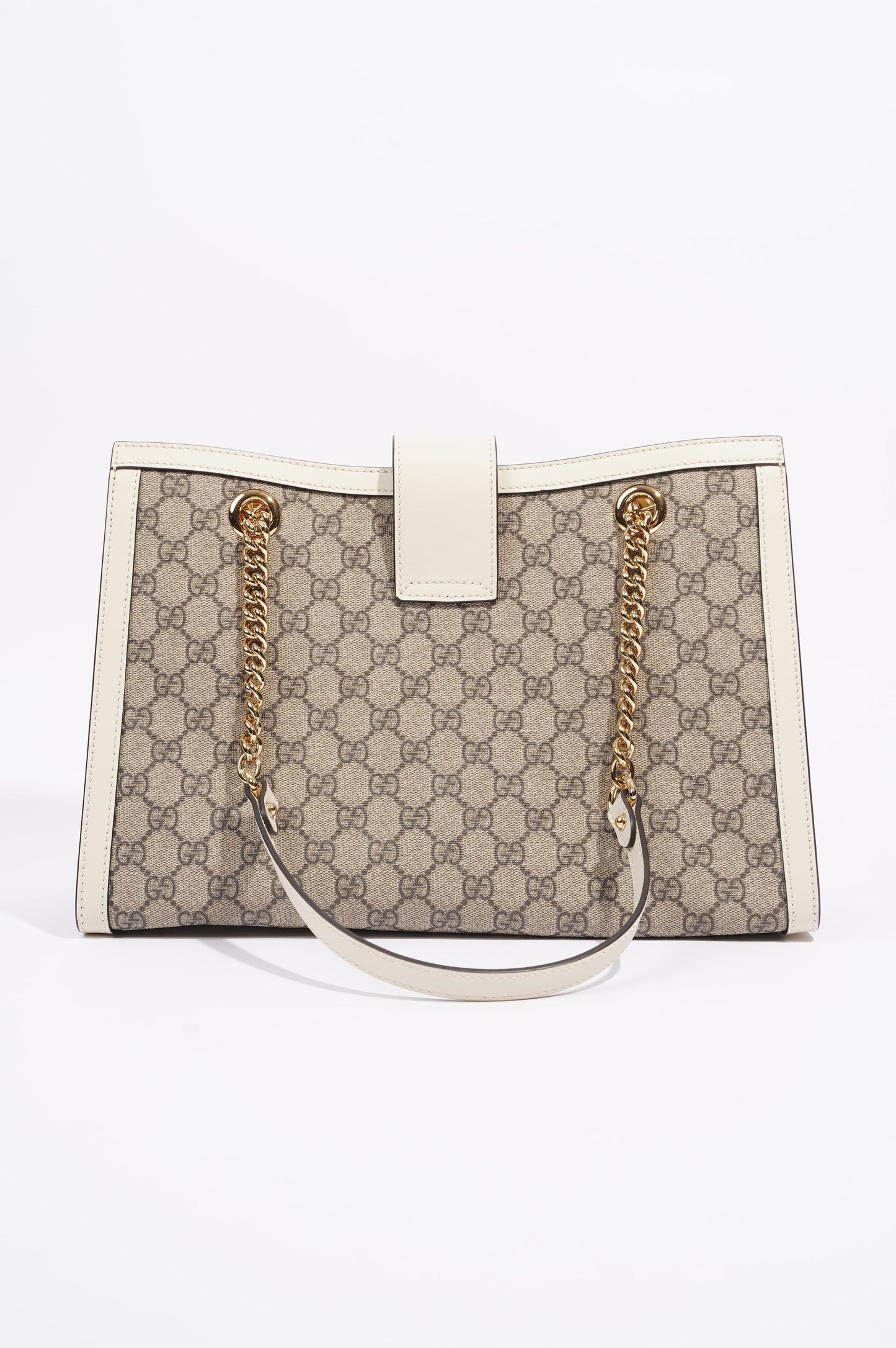 Gucci Womens Padlock Bag Supreme / White Medium