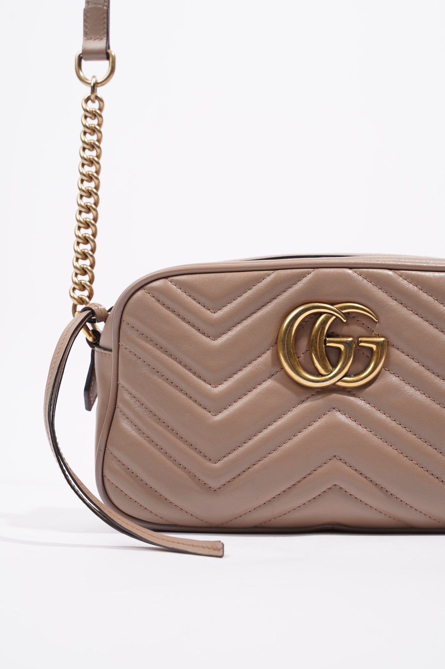 Gucci Womens Marmont Zip Nude Small