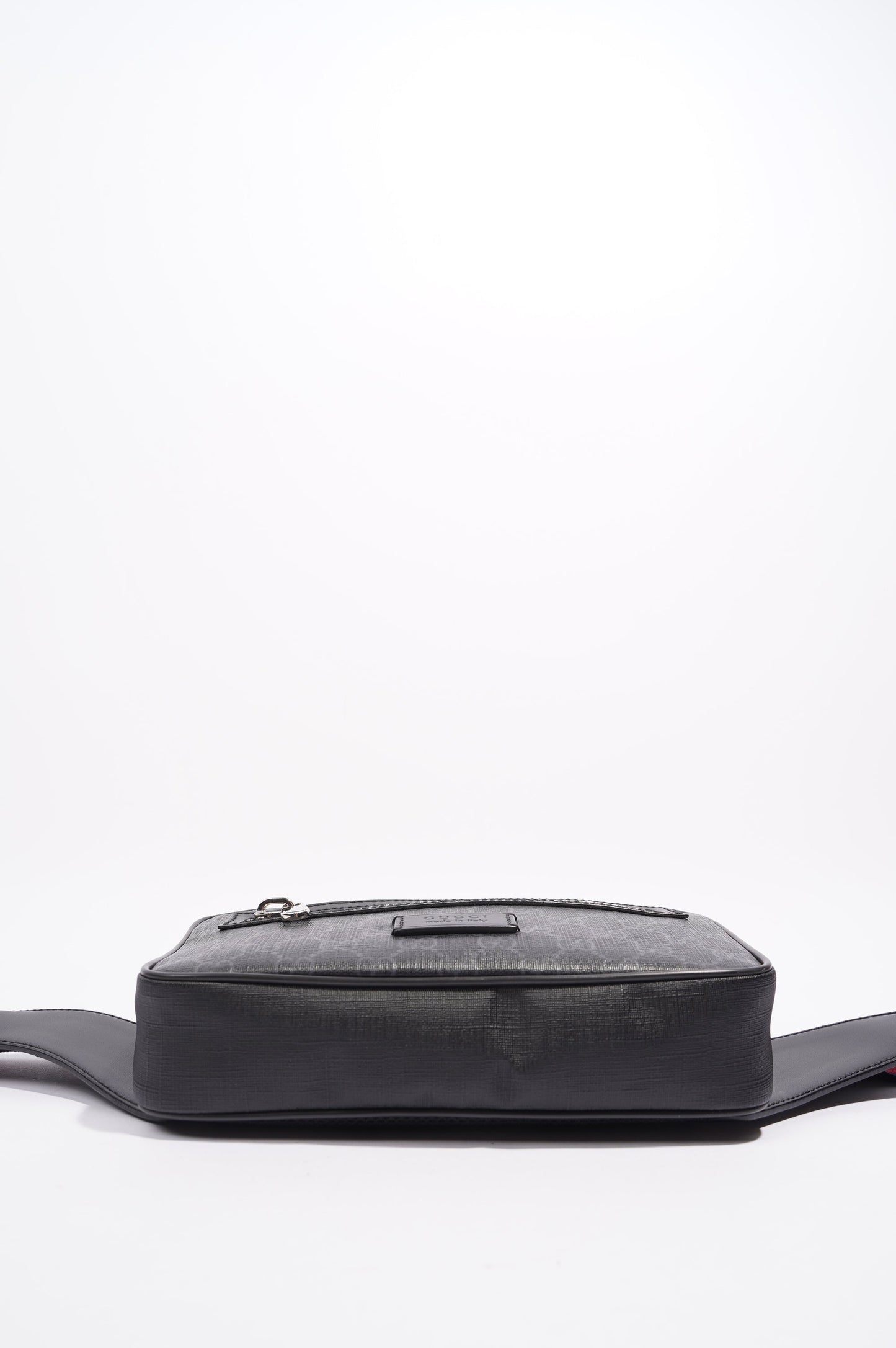 Gucci Mens GG Belt Bag Grey Canvas