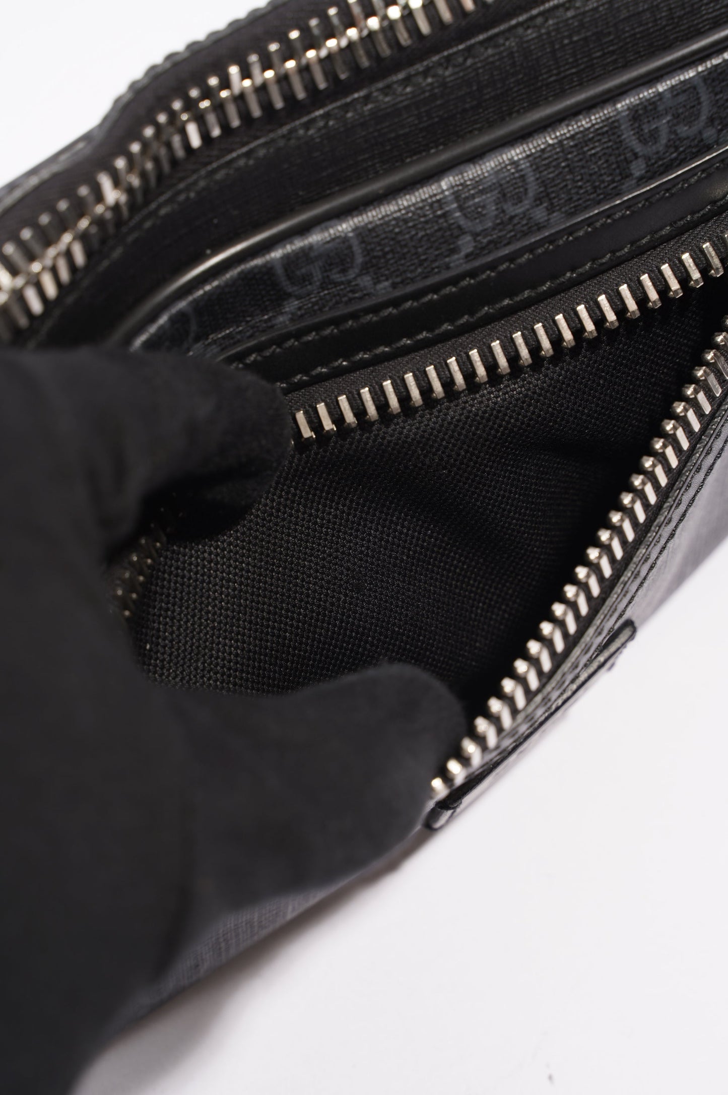 Gucci Mens GG Belt Bag Grey Canvas