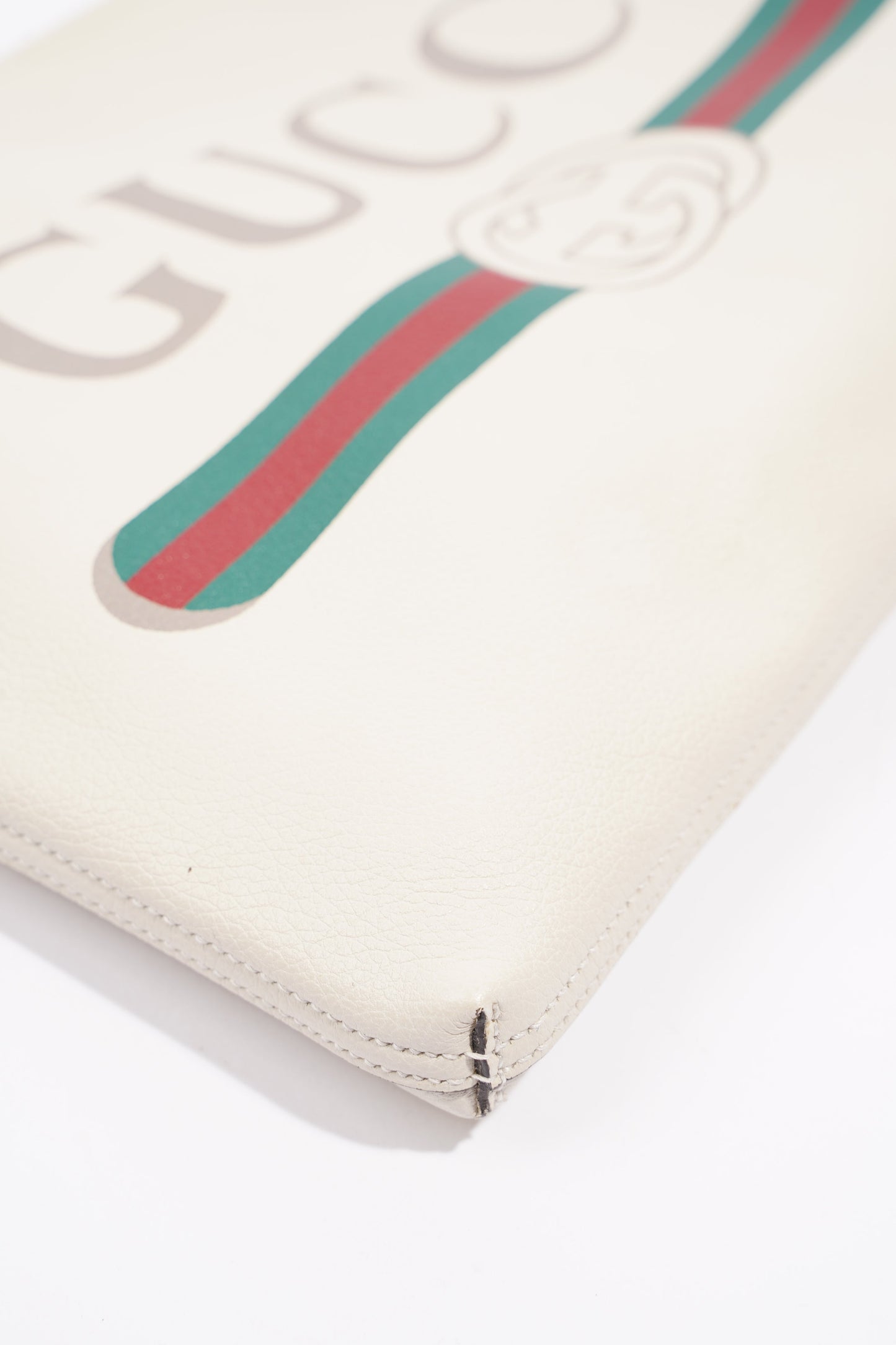 Gucci Womens Portfolio Clutch Bag Cream