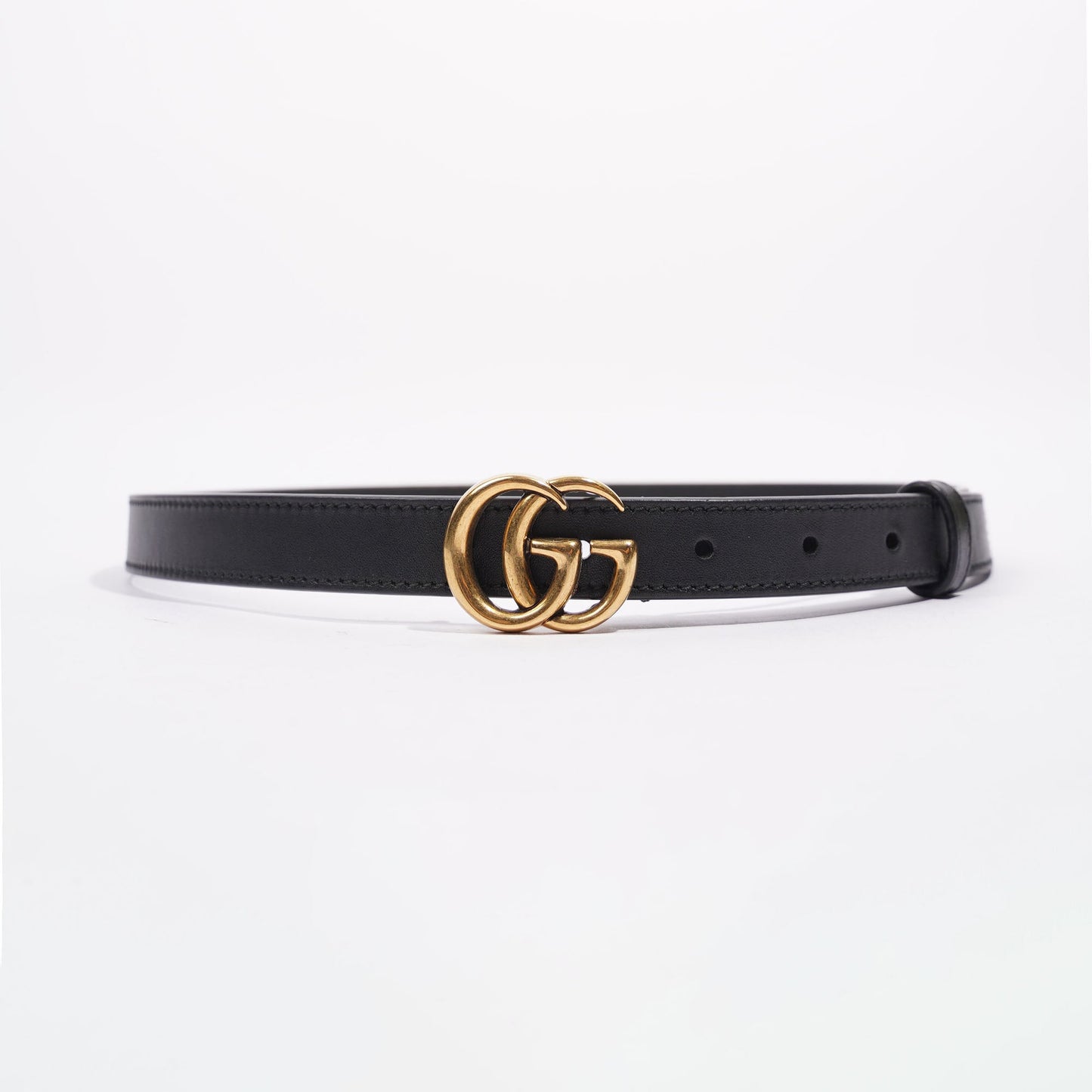 Gucci Womens GG Marmont Belt Black Leather 75cm - 30"