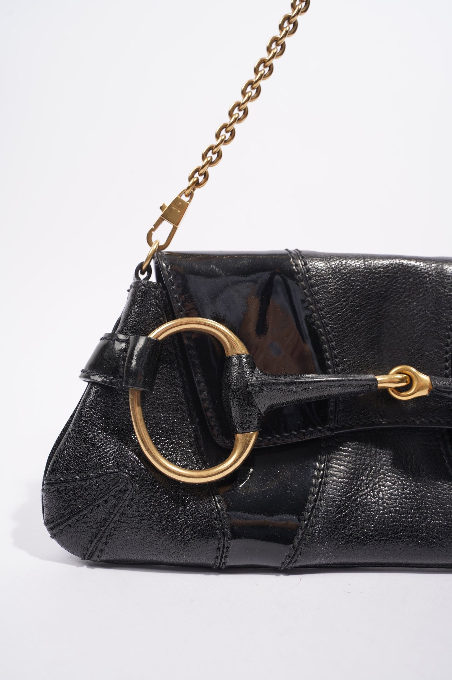 Gucci Womens Horsebit Vintage Tom Ford Bag Black