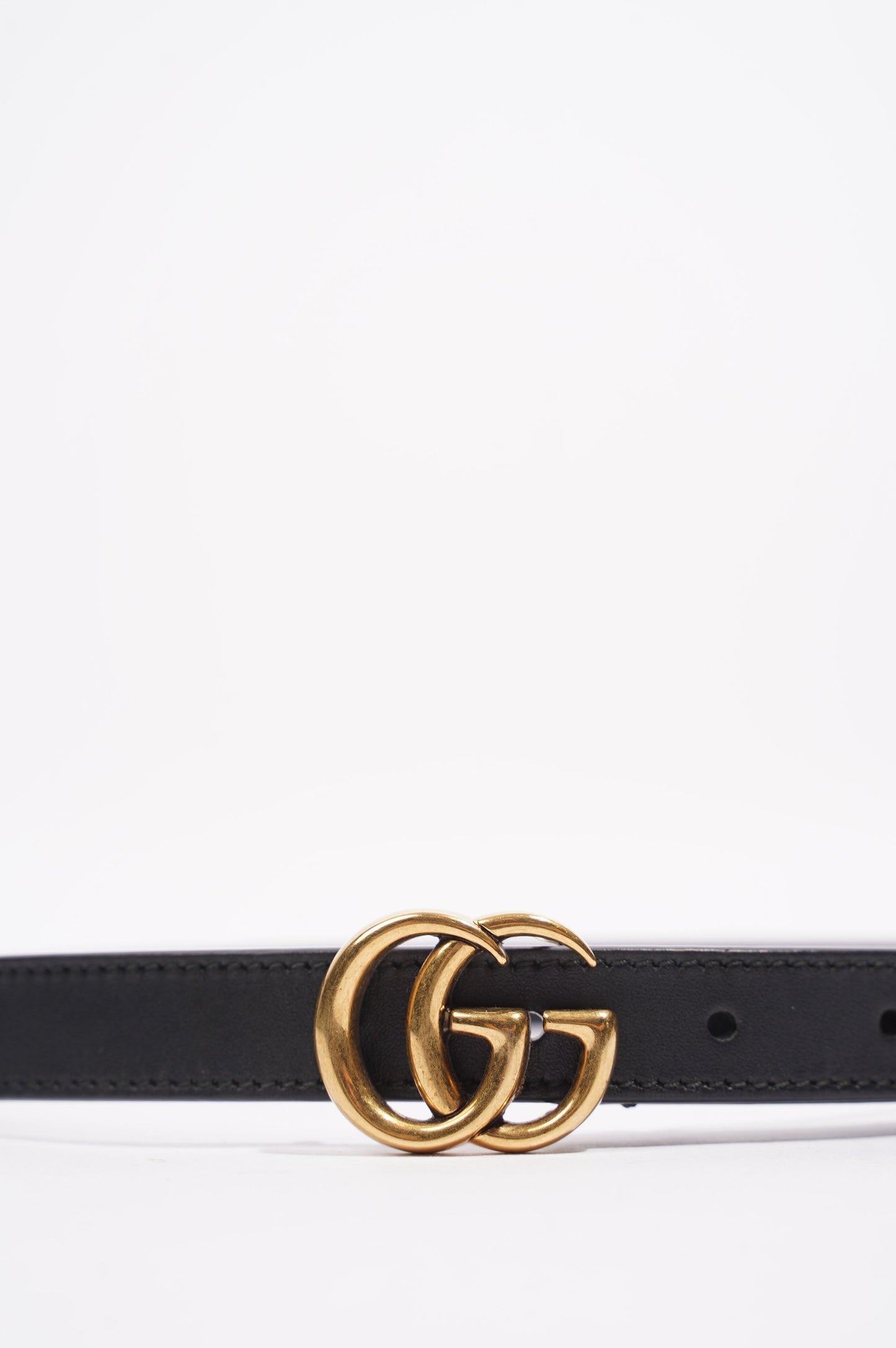 Gucci Womens GG Marmont Belt Black Leather 75cm - 30"