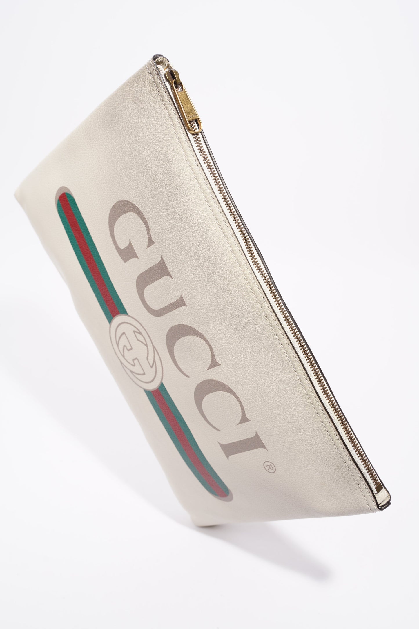 Gucci Womens Portfolio Clutch Bag Cream
