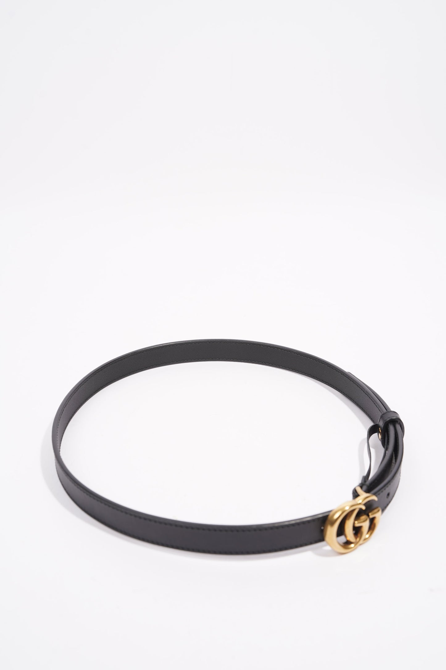 Gucci Womens GG Marmont Belt Black Leather 75cm - 30"