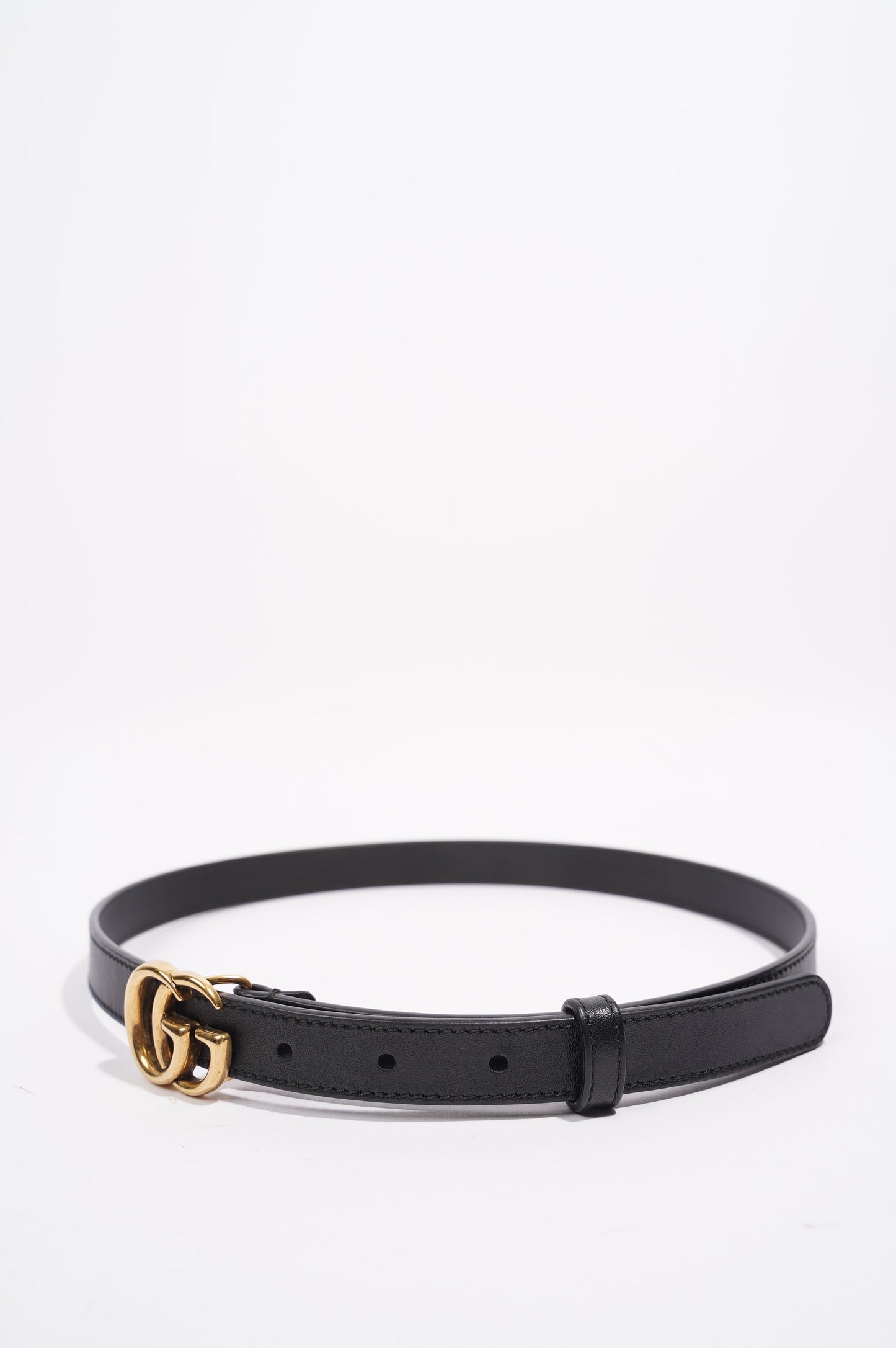 Gucci Womens GG Marmont Belt Black Leather 75cm - 30"