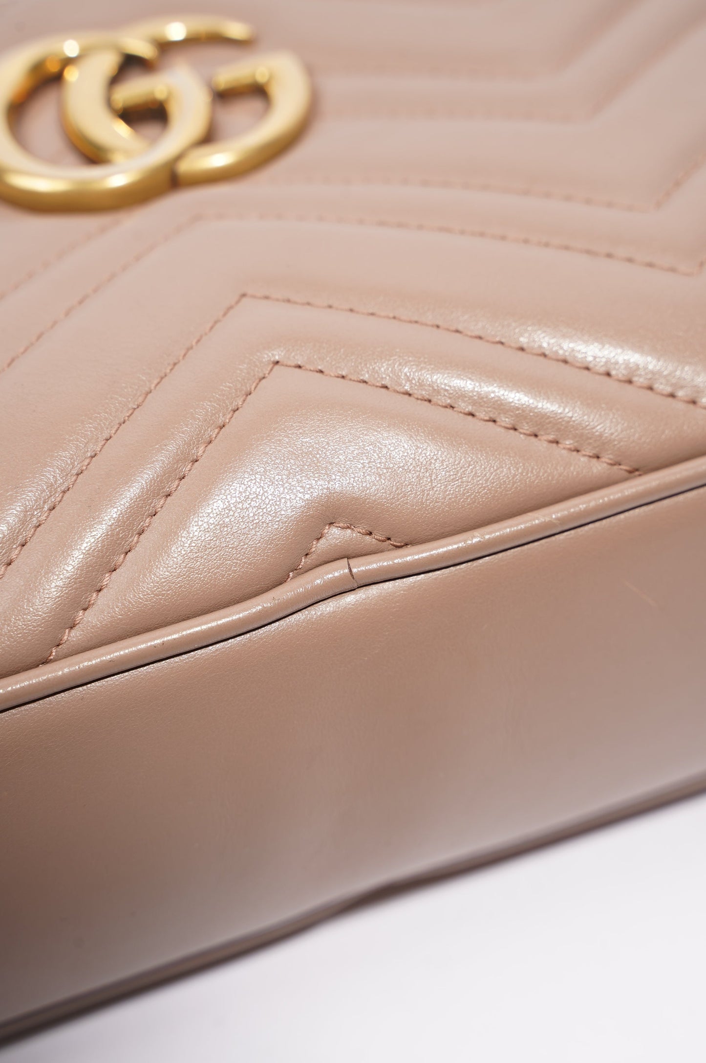 Gucci Womens Marmont Zip Nude Small