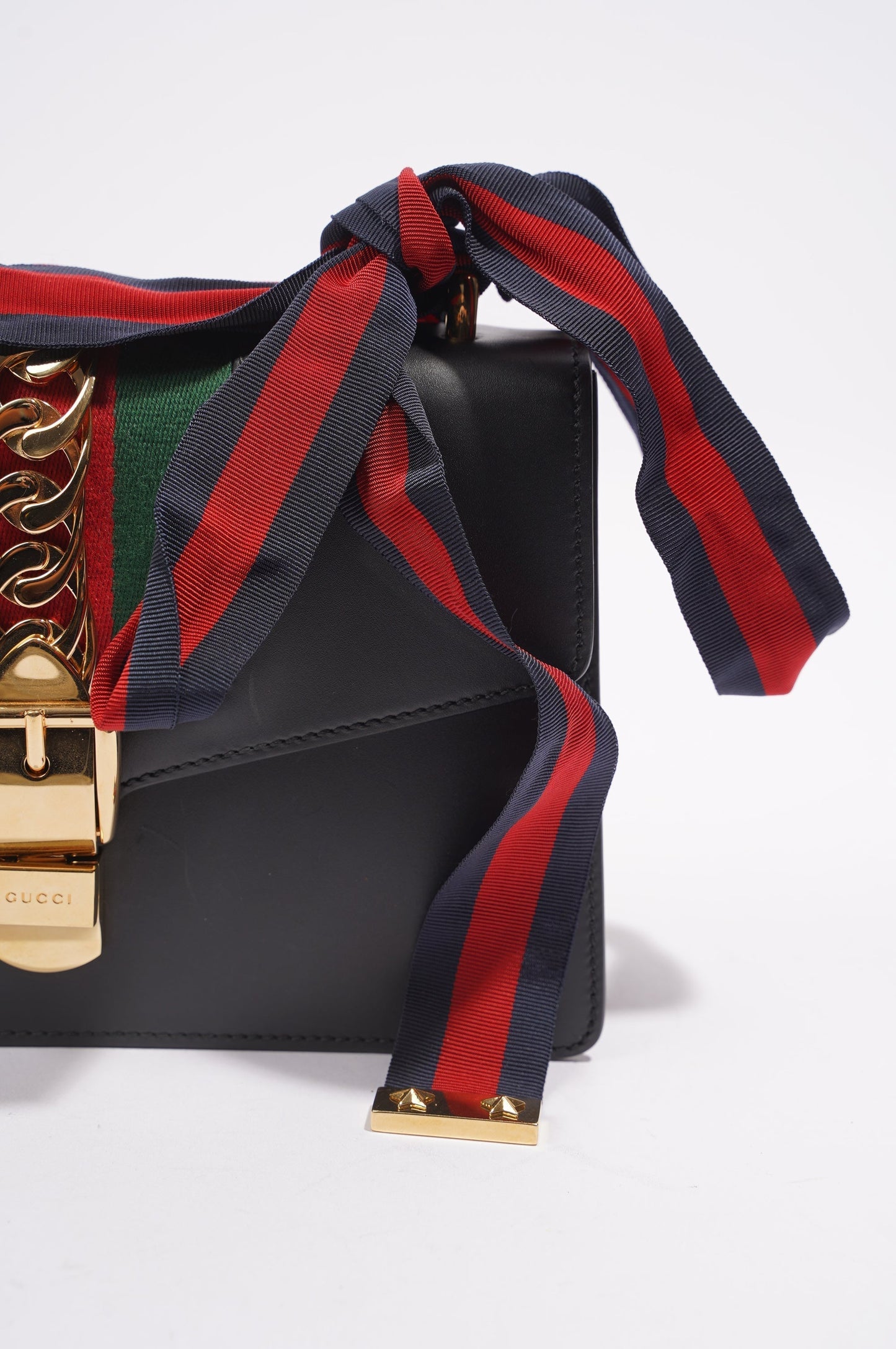 Gucci Womens Sylvie Black / Green / Red Medium