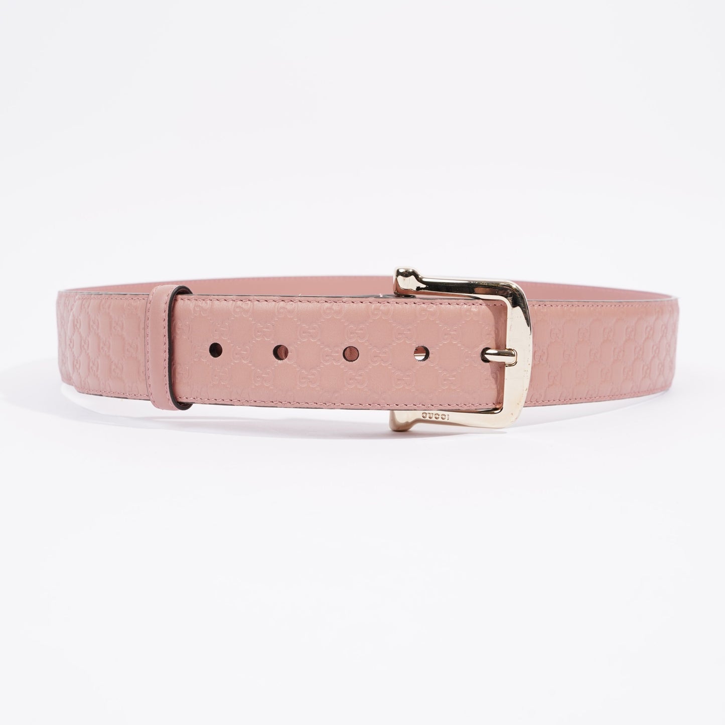 Gucci Belt With Square Buckle Nude Leather 95cm 38"
