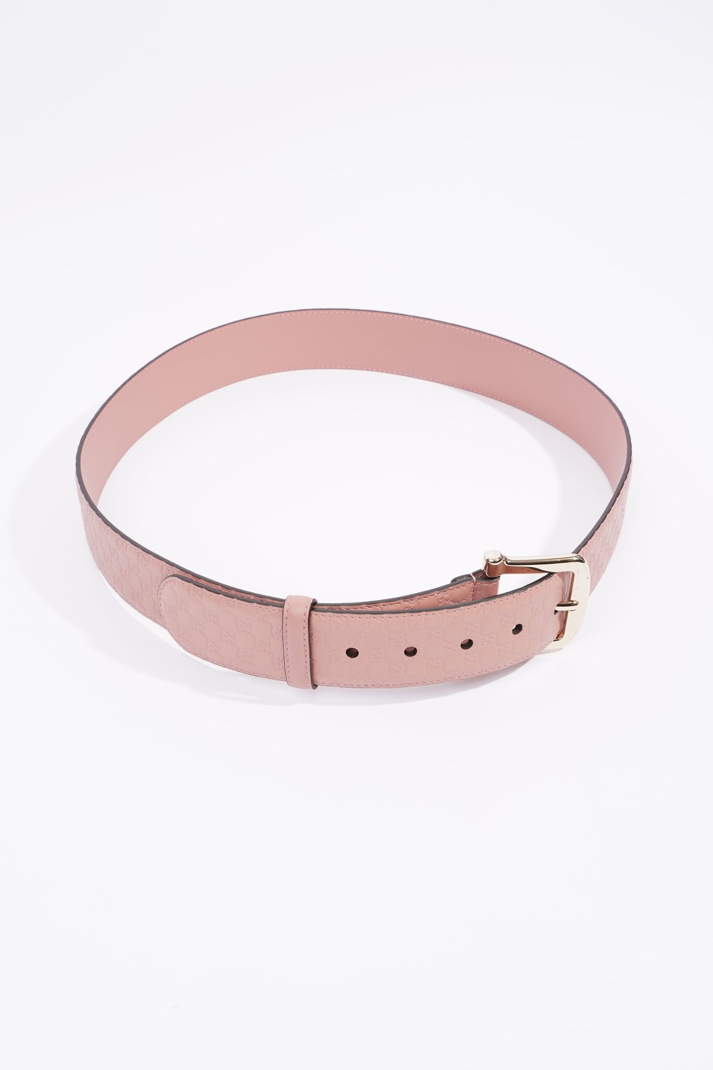 Gucci Belt With Square Buckle Nude Leather 95cm 38"