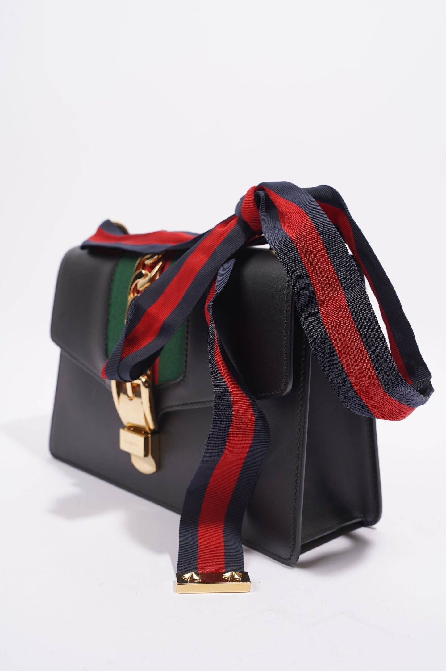 Gucci Womens Sylvie Black / Green / Red Medium