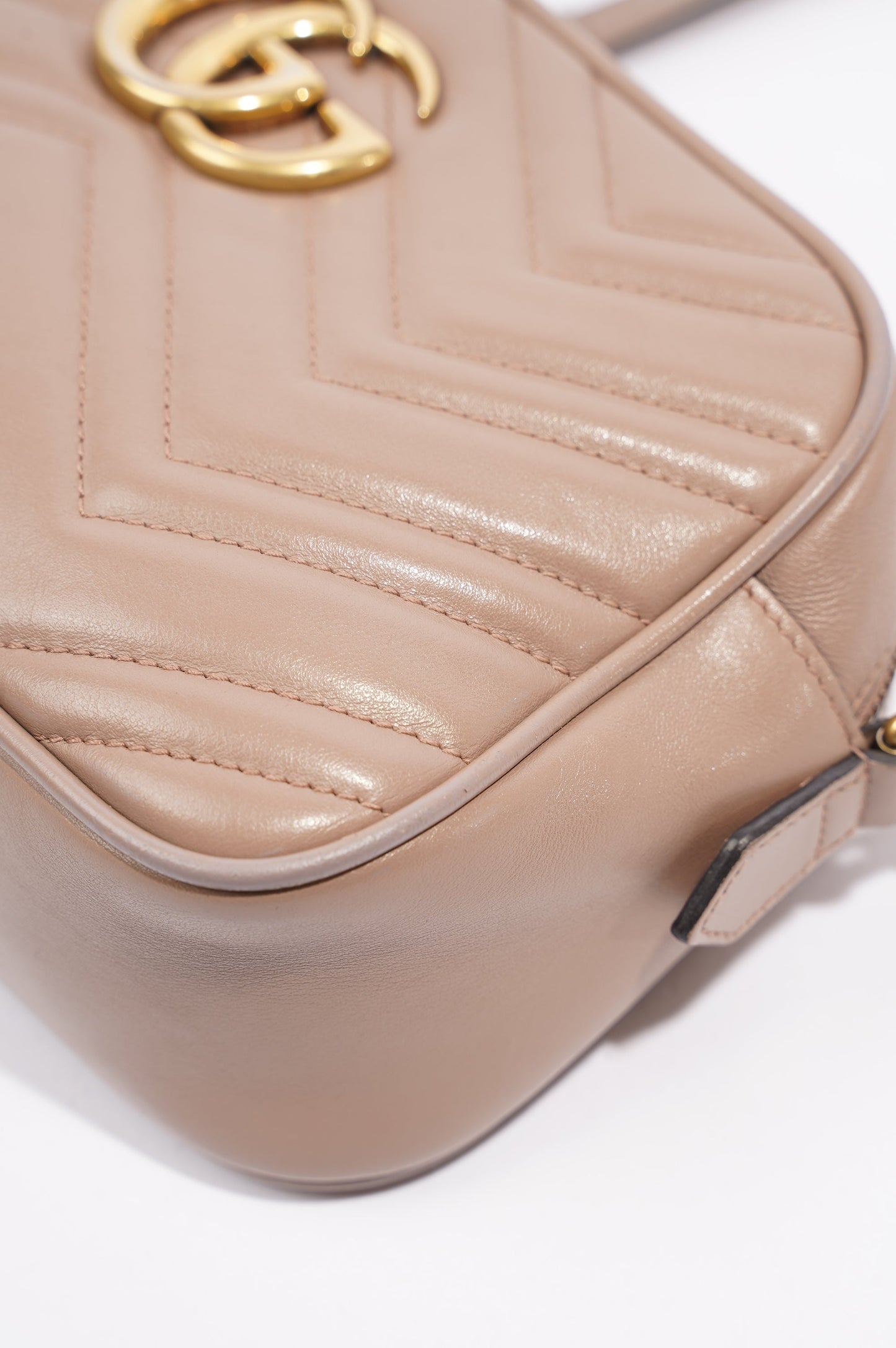 Gucci Womens Marmont Zip Nude Small