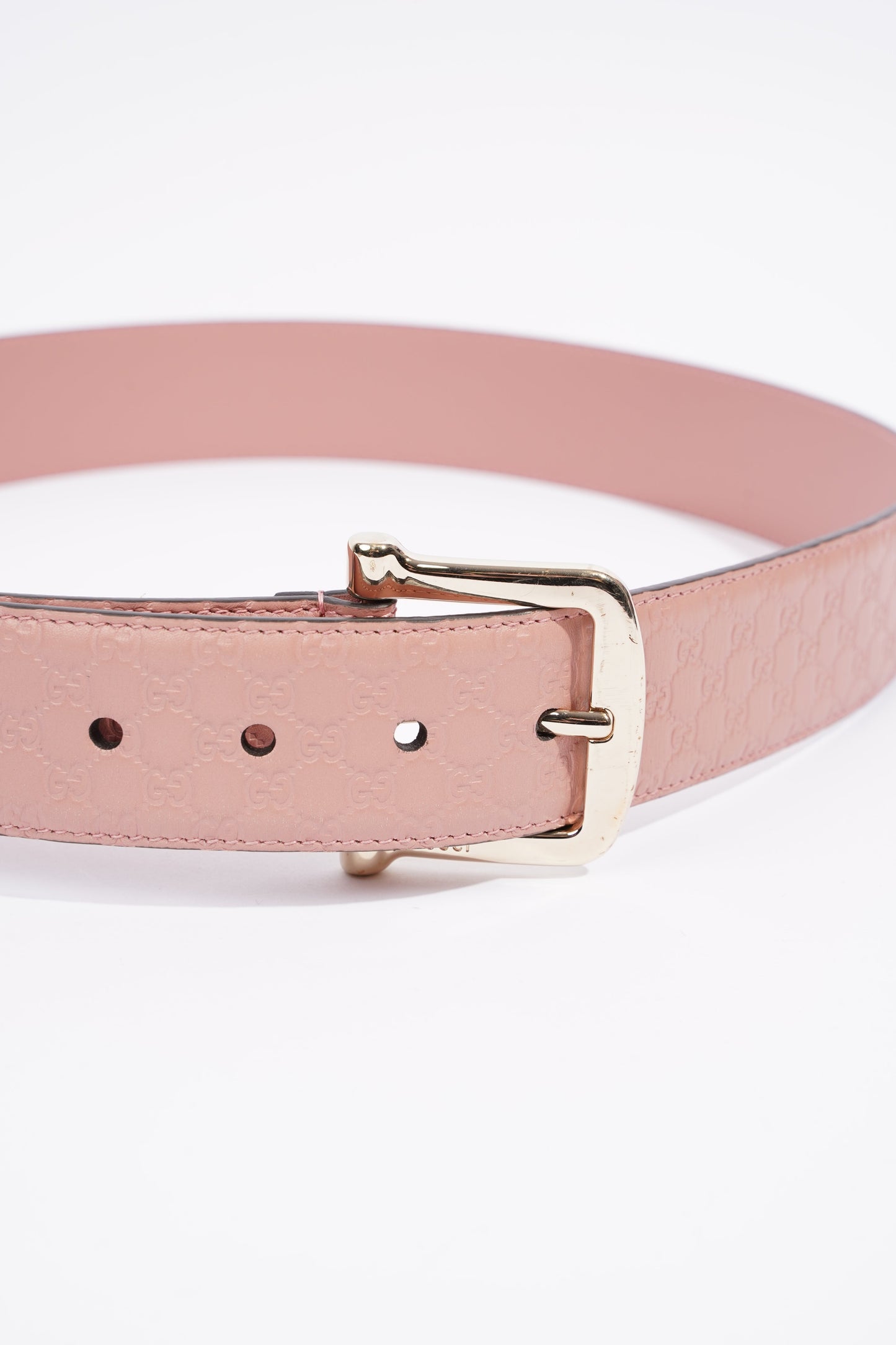 Gucci Belt With Square Buckle Nude Leather 95cm 38"