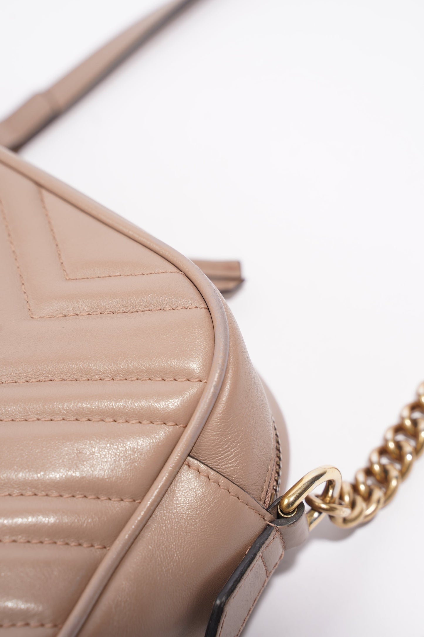 Gucci Womens Marmont Zip Nude Small