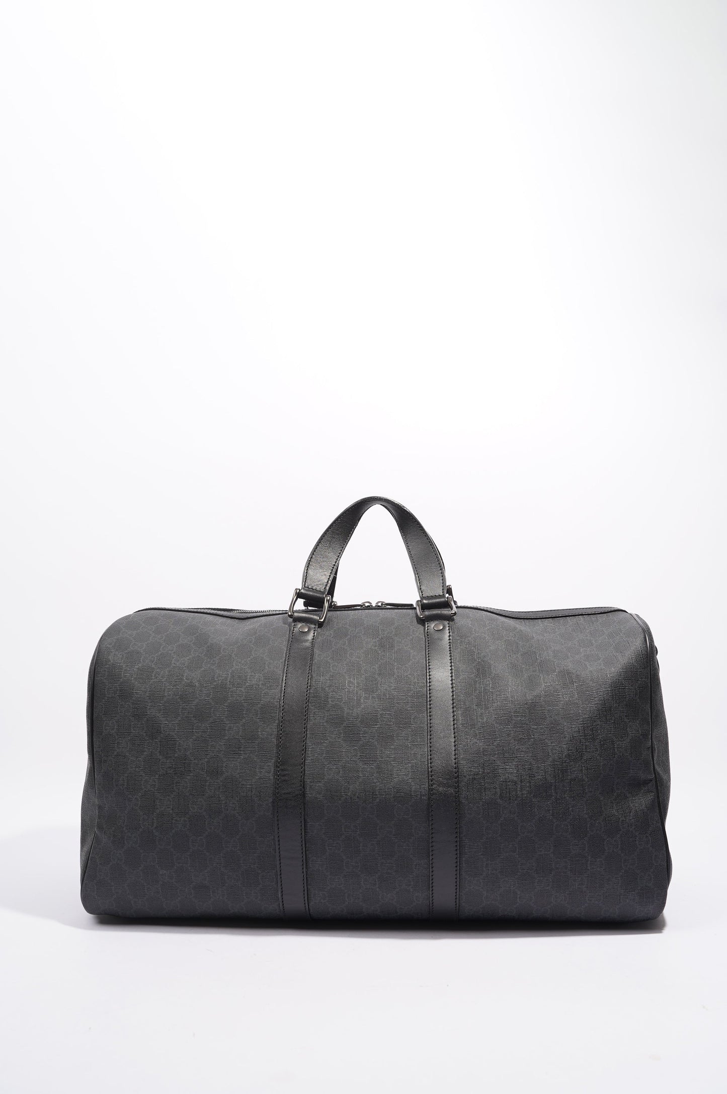 Gucci Mens GG Duffle Bag Grey Canvas