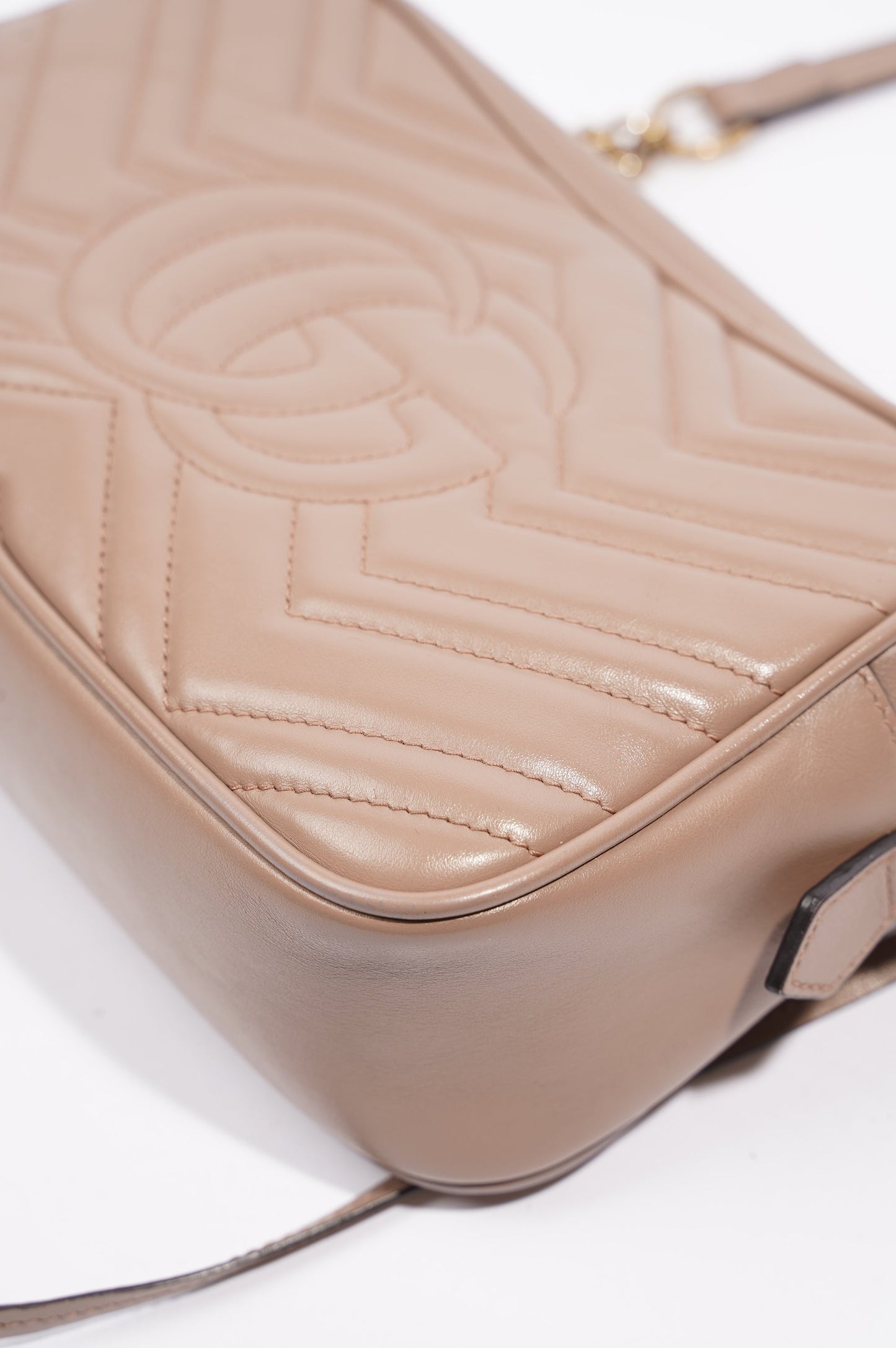 Gucci Womens Marmont Zip Nude Small